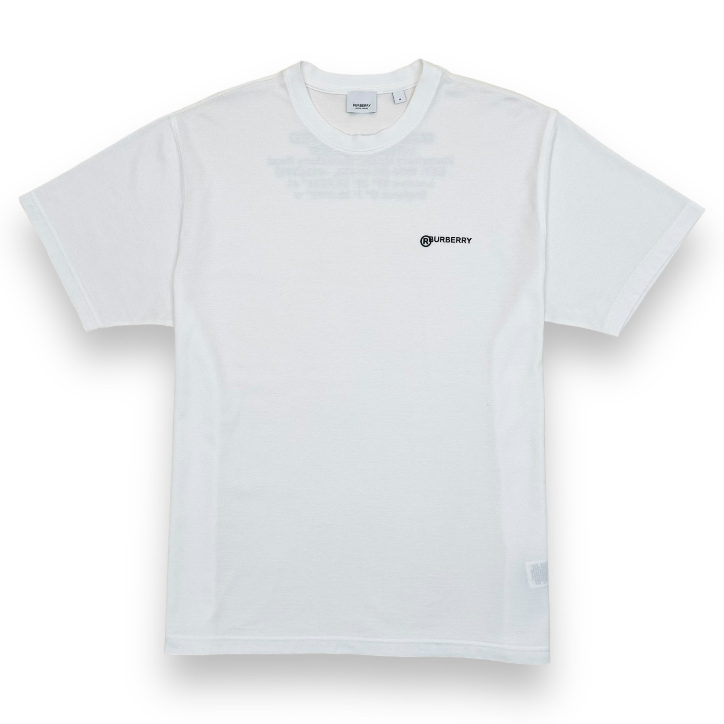 BURBERRY OVERSIZED LOGO-PRINT T-SHIRT WHITE M