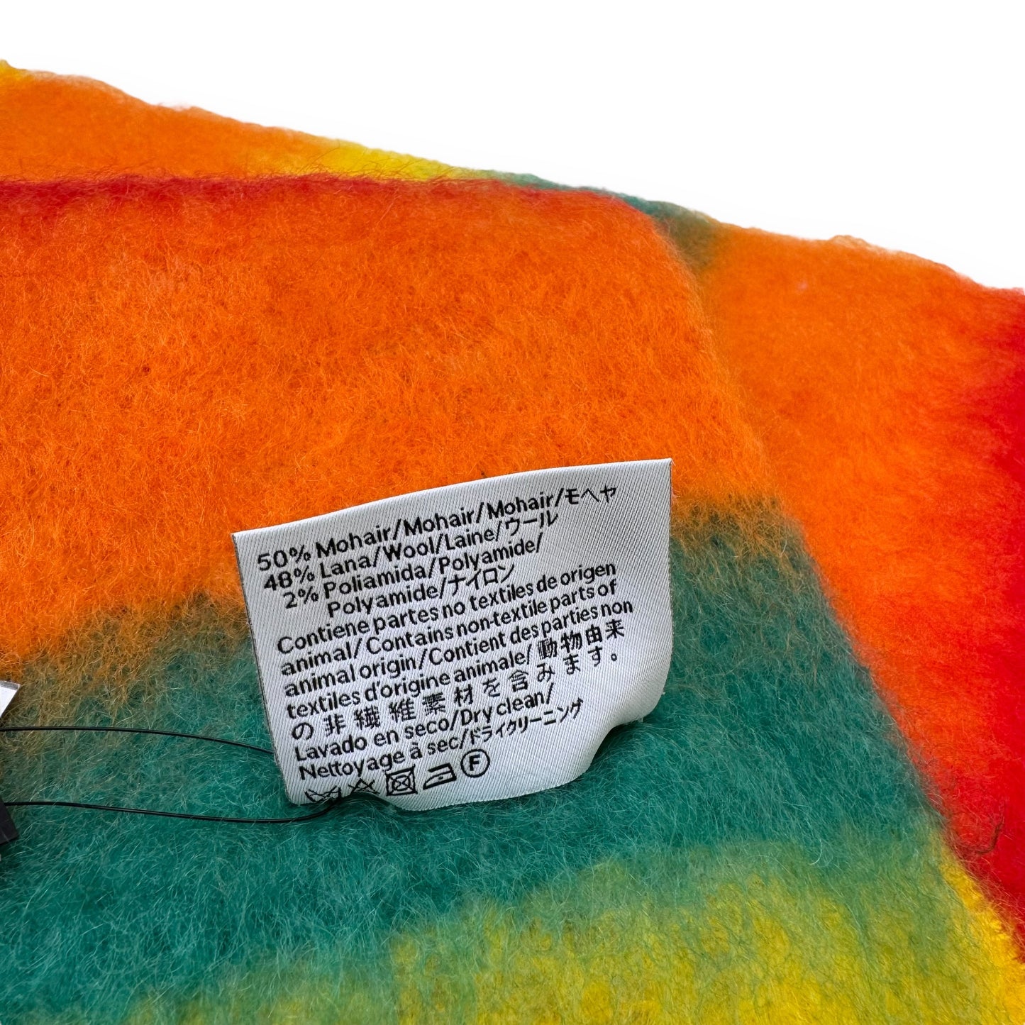 LOEWE STRIPED MOHAIR-WOOL SCARF MULTICOLOURED O/S