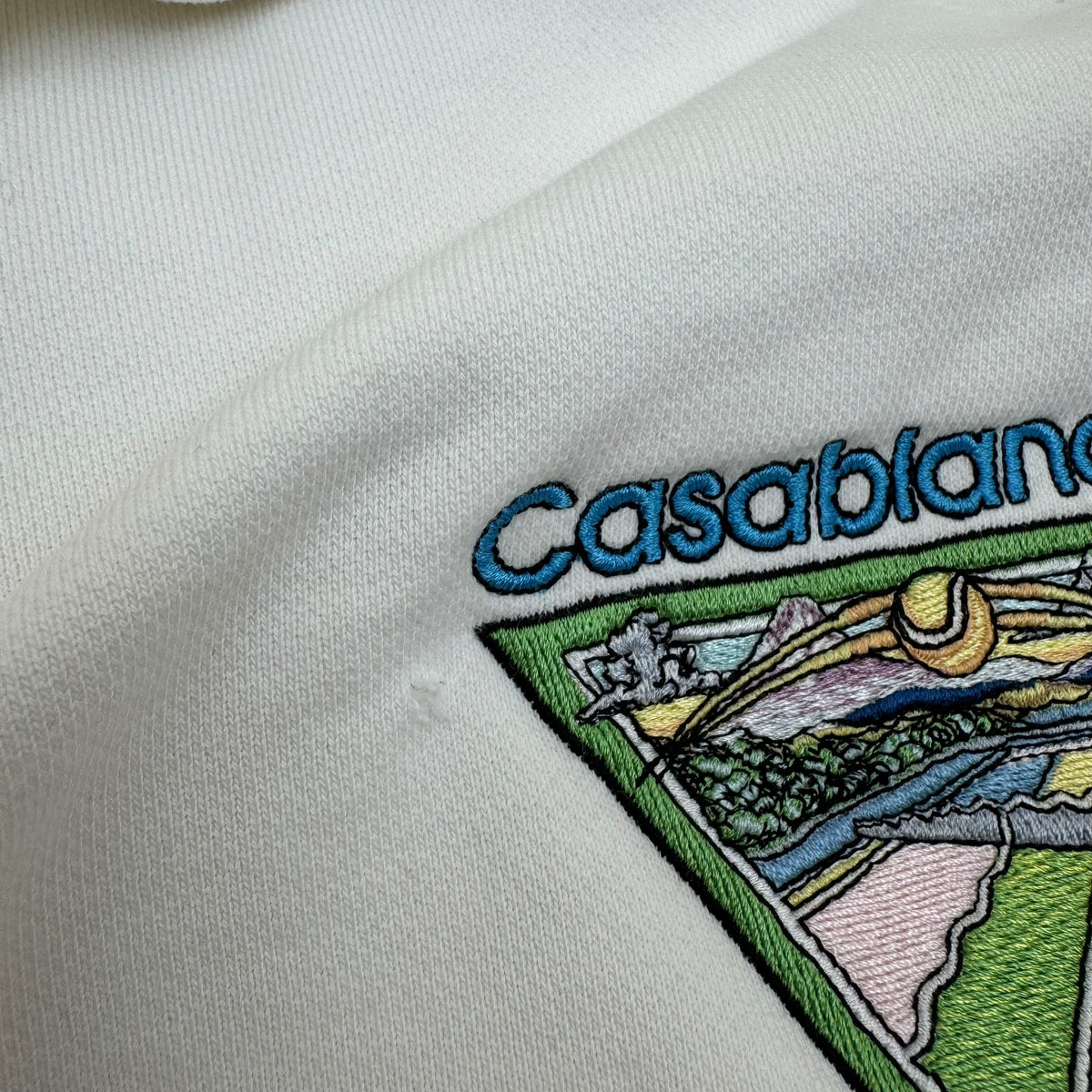 CASABLANCA TENNIS CLUB ICON SWEAT SHORTS WHITE M