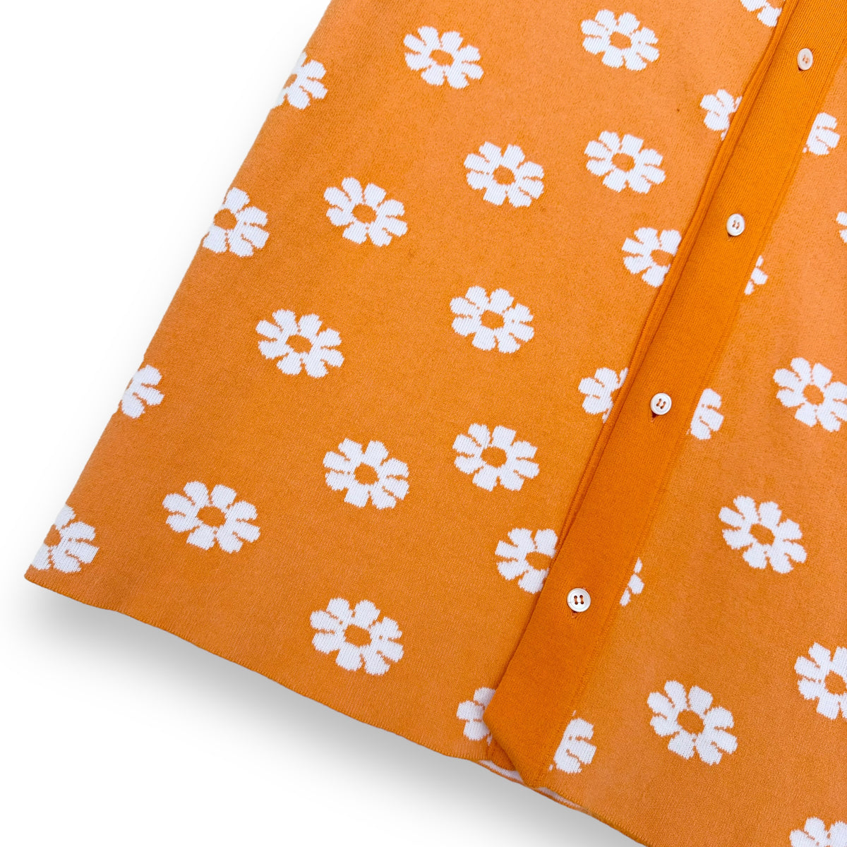 JACQUEMUS PALMA FLORAL-PATTERN SHIRT ORANGE XL