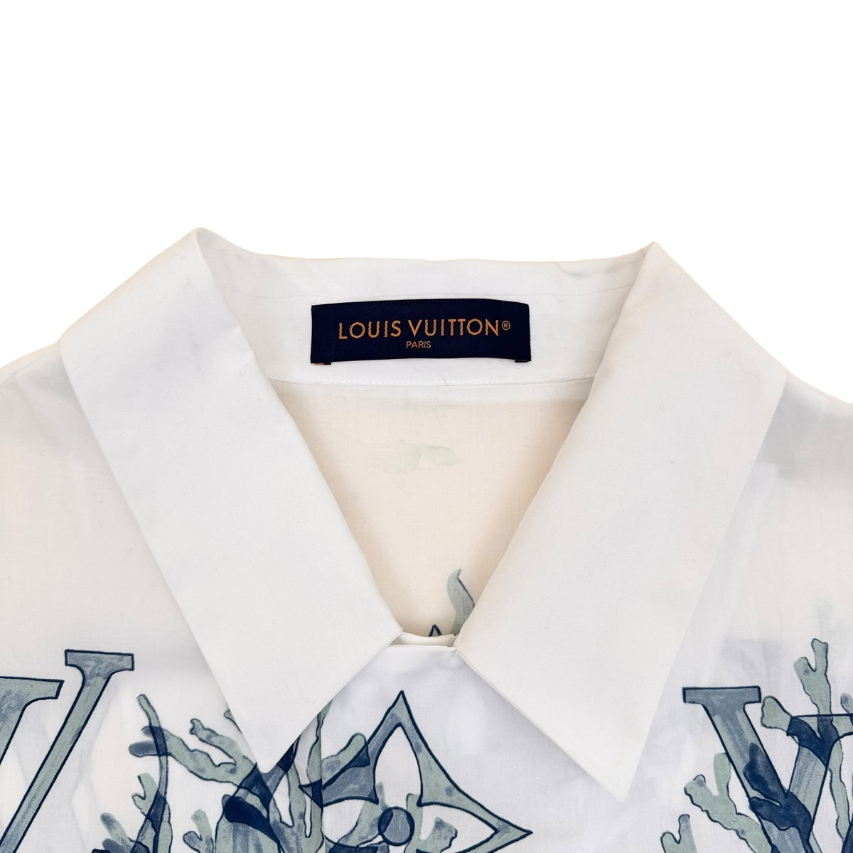 LOUIS VUITTON GRAPHIC SHORT-SLEEVE COTTON SHIRT XL