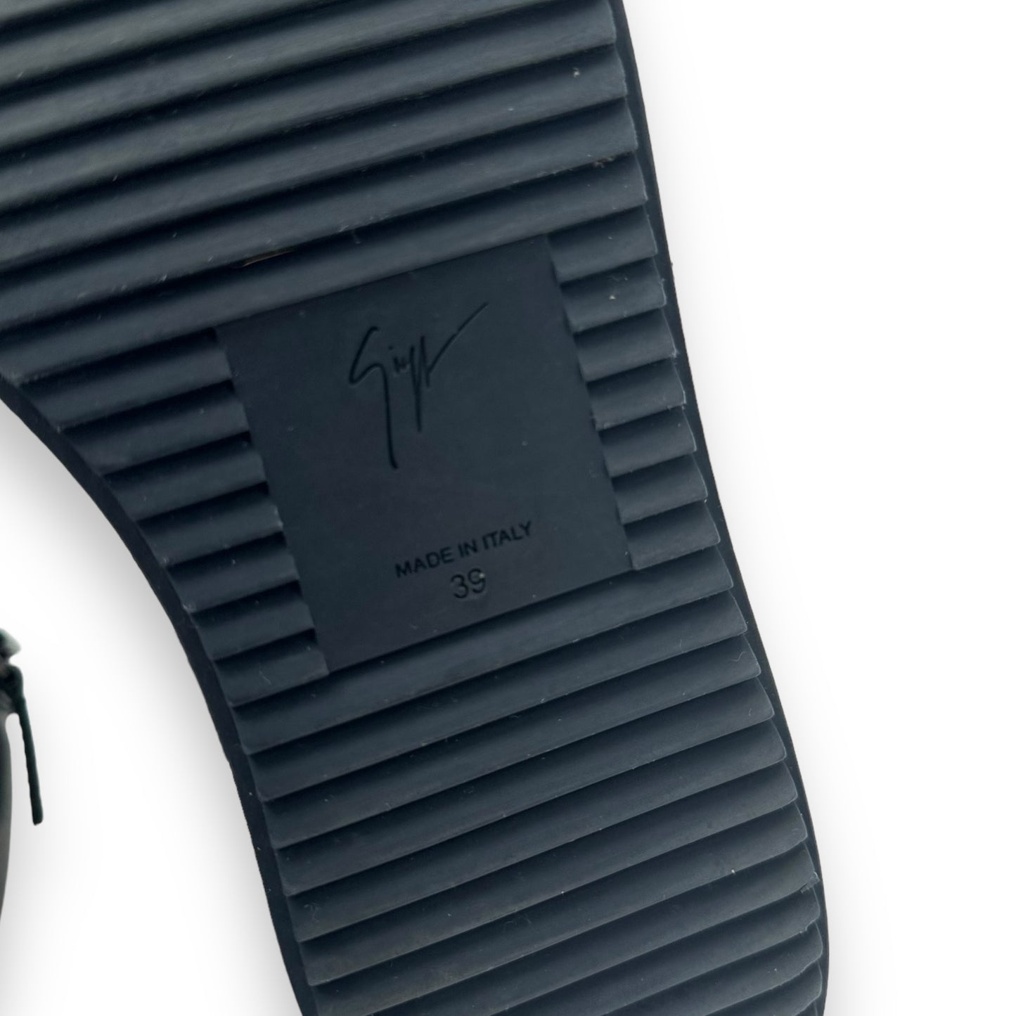 GIUSEPPE ZANOTTI HIGH TOP LEATHER SNEAKER NAVY UK5