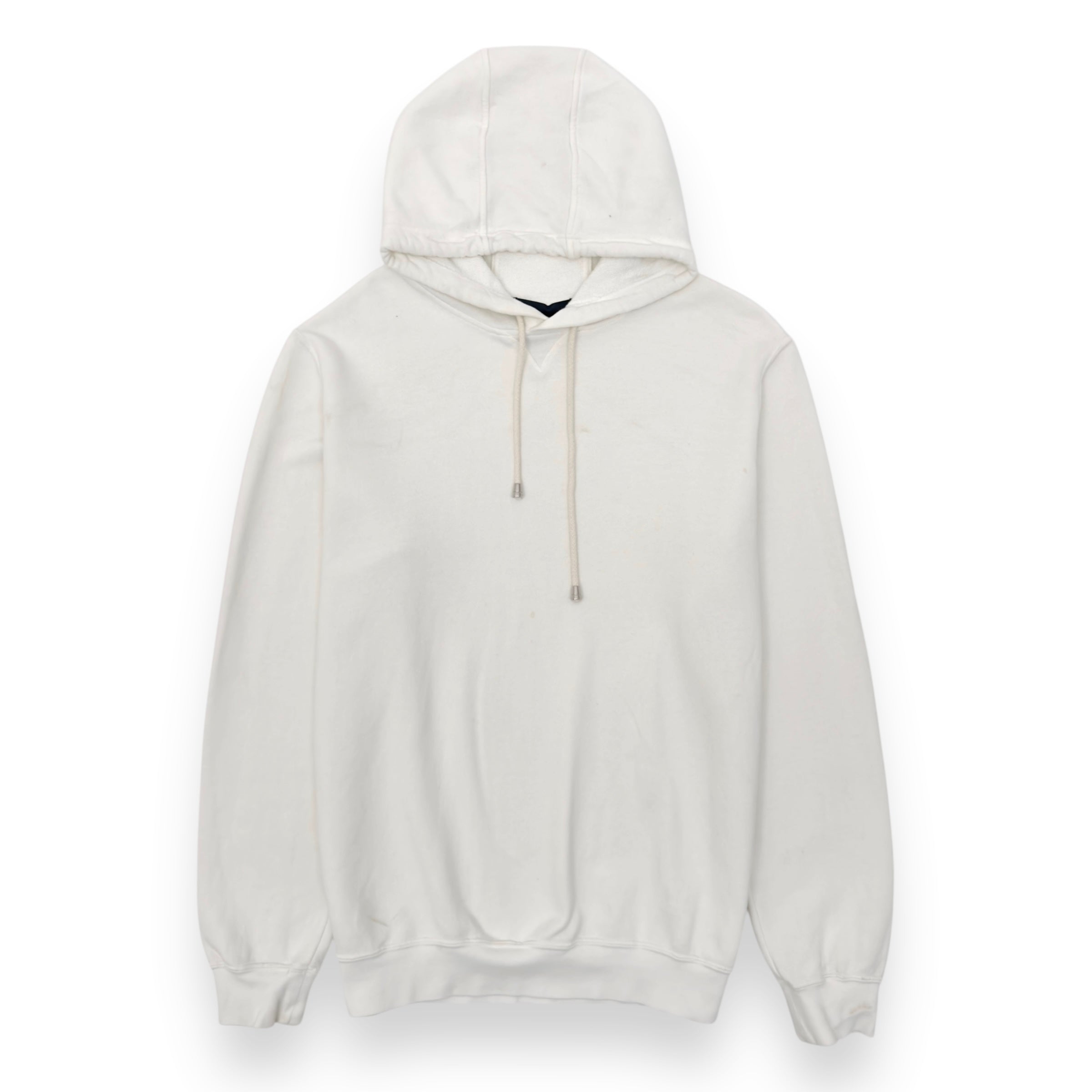 THOM SWEENEY COTTON HOODIE WHITE L