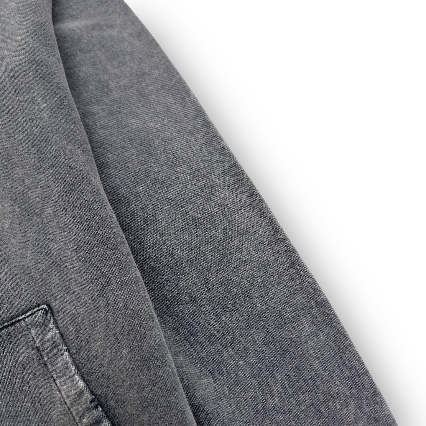 SAINT LAURENT ARCHIVE LOGO HOODIE WASHED GREY L