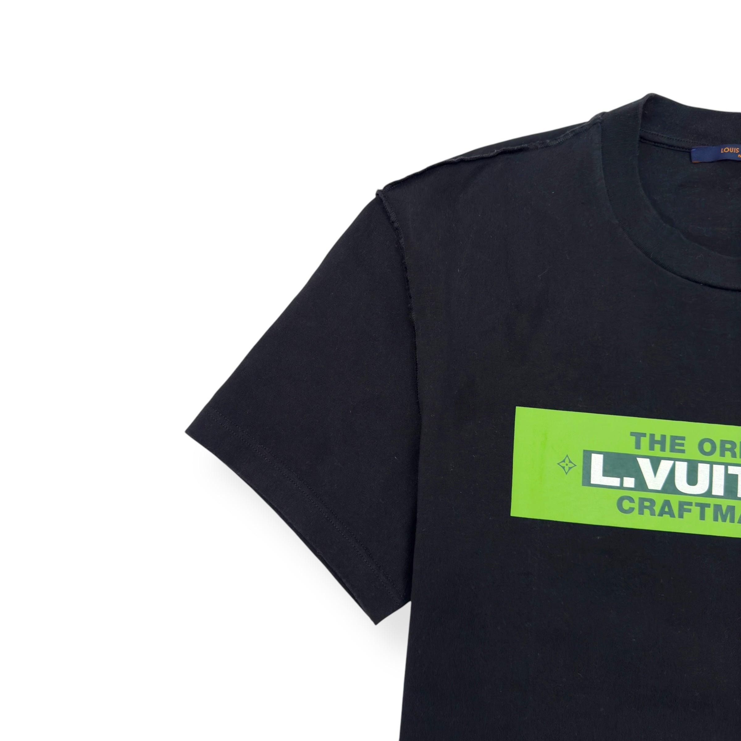 LOUIS VUITTON LOGO PRINT T-SHIRT BLACK / GREEN L