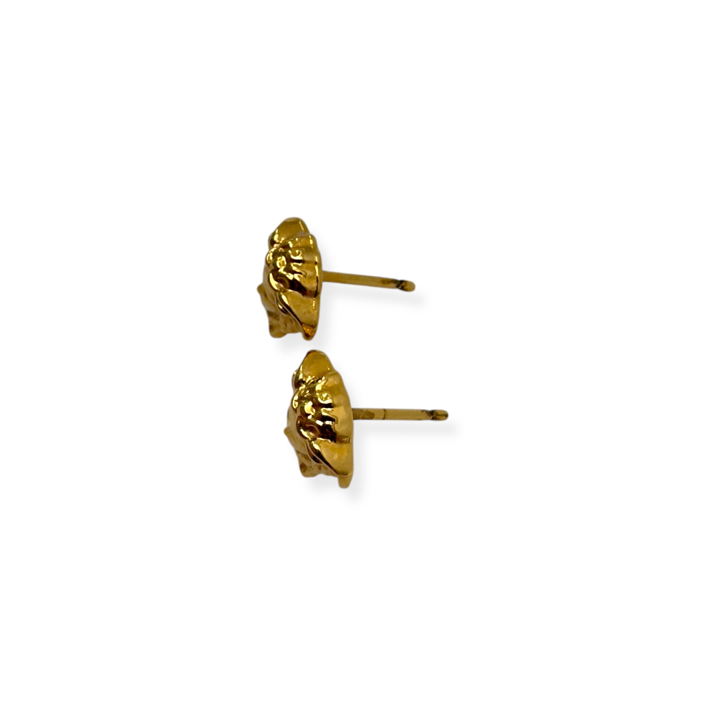 VERSACE WOMENS MEDUSA STUD EARRINGS GOLD