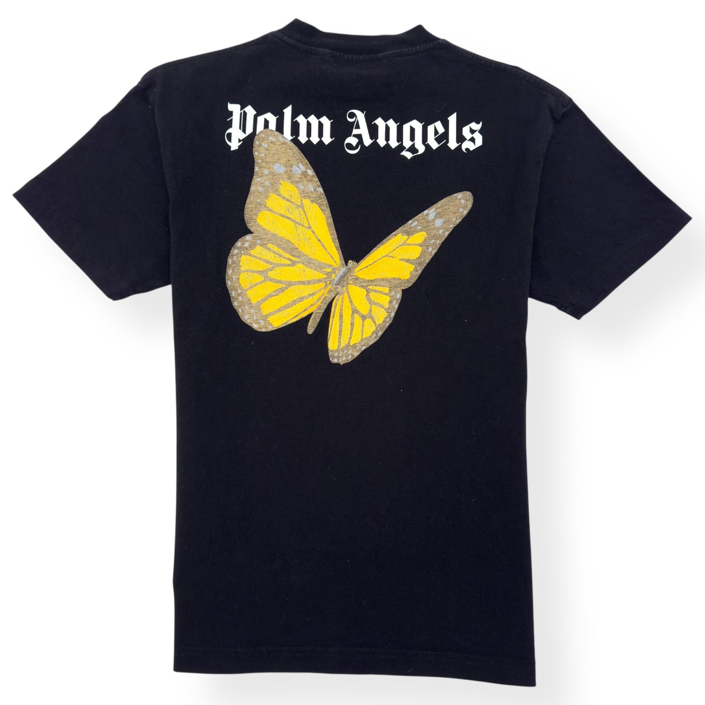 PALM ANGELS LOGO T-SHIRT BLACK / WHITE / YELLOW M