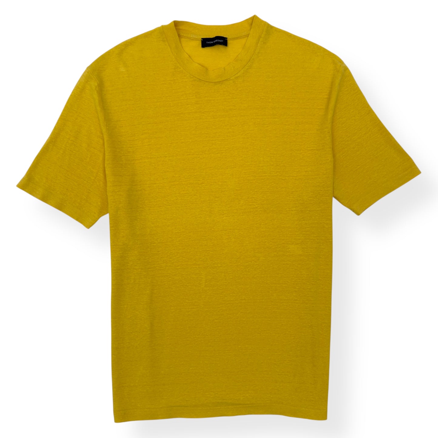 THOM SWEENEY LINEN T-SHIRT YELLOW L
