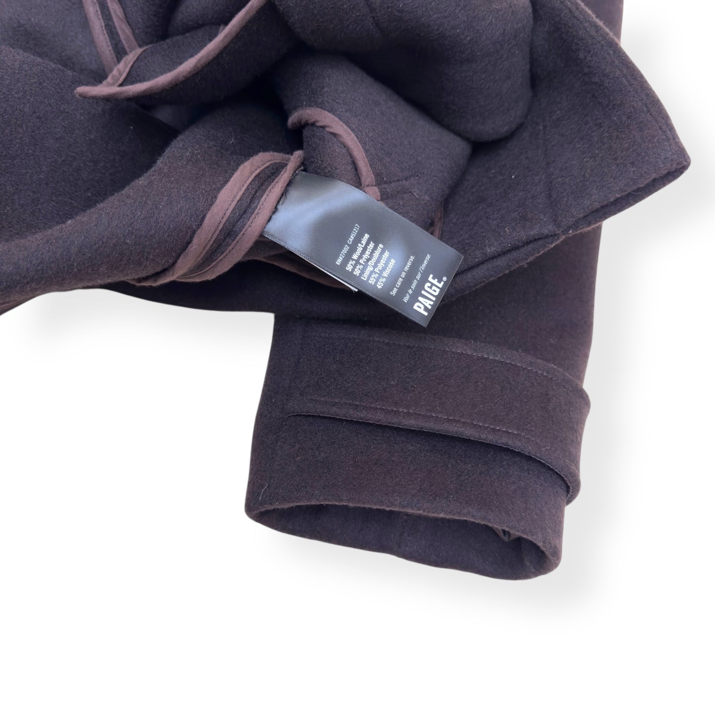 PAIGE WOOL-BLEND PENNINGTON OVERCOAT BROWN S