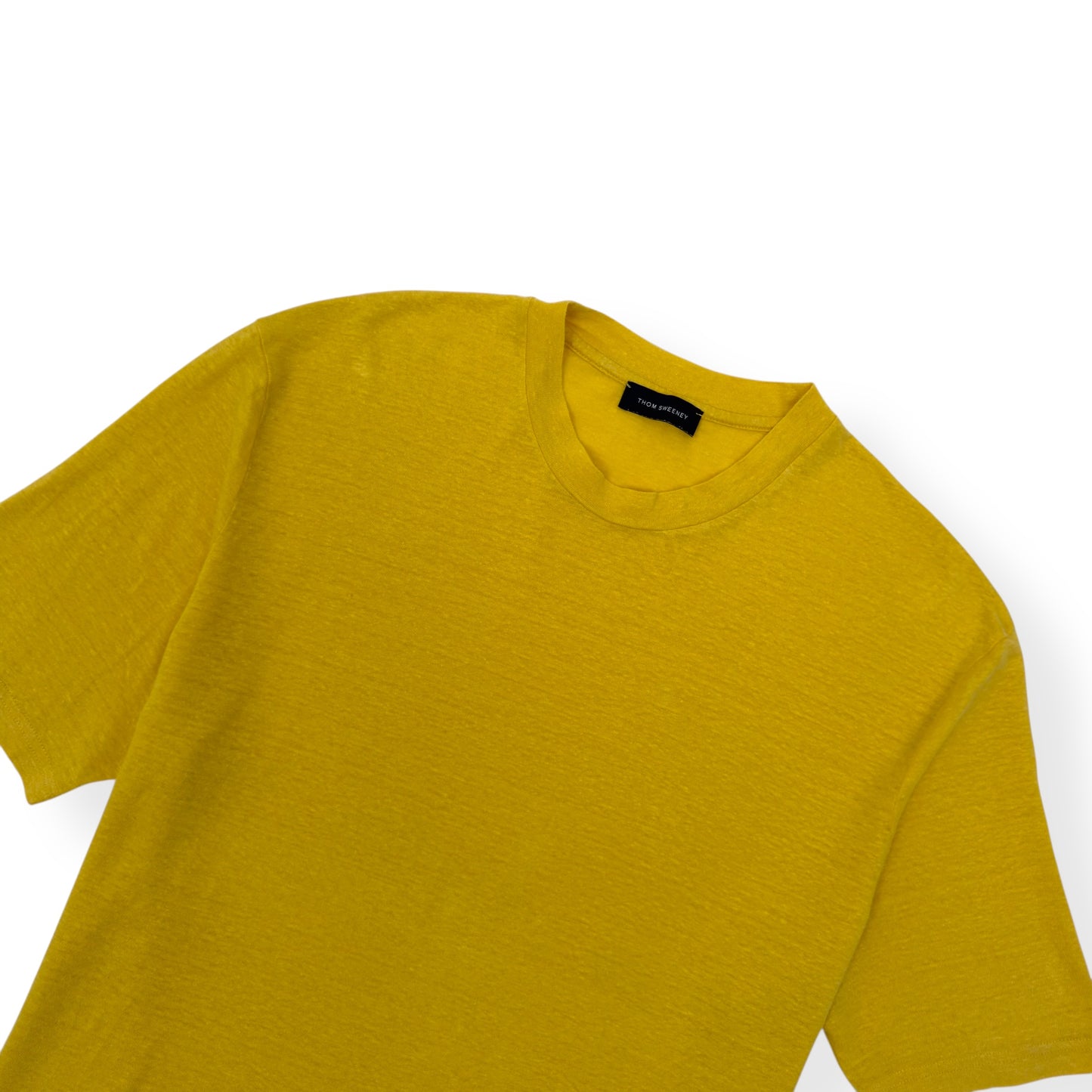 THOM SWEENEY LINEN T-SHIRT YELLOW L