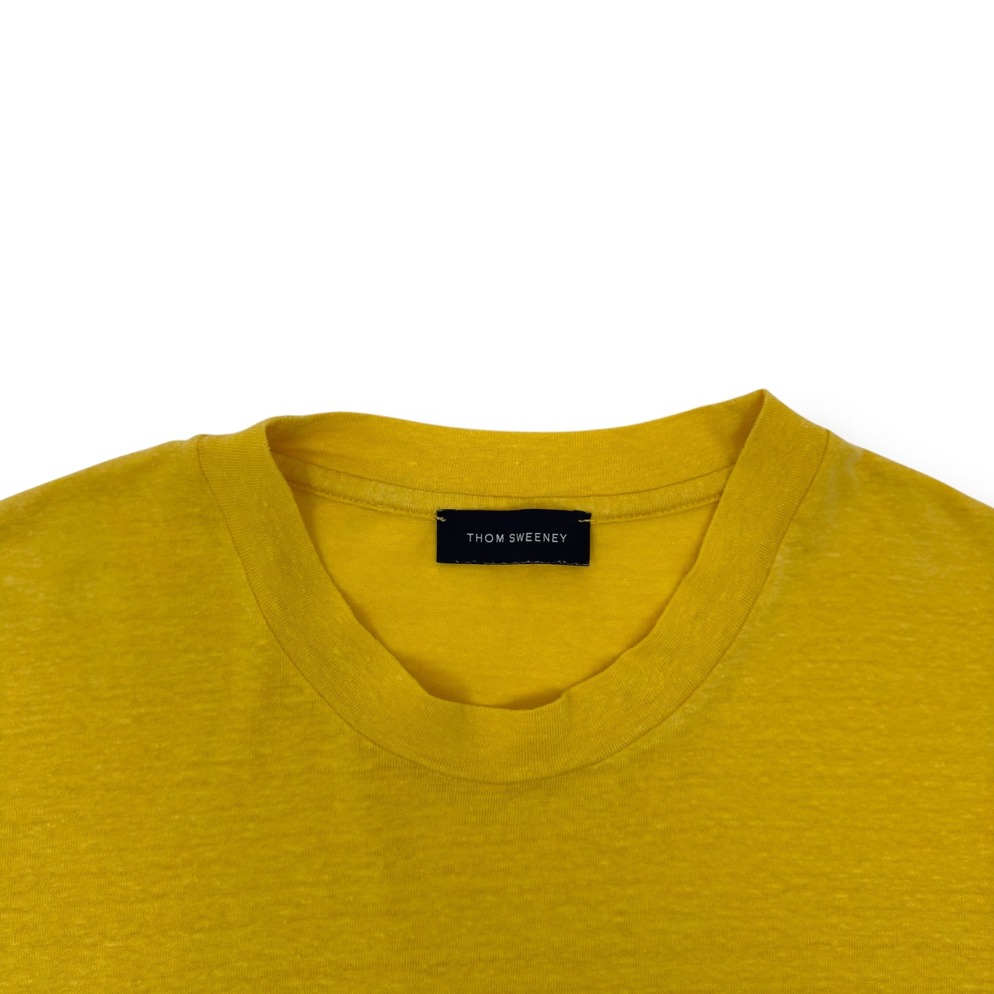 THOM SWEENEY LINEN T-SHIRT YELLOW L