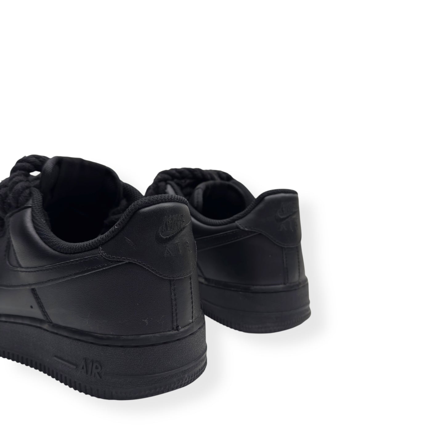 NIKE AIR FORCE 1 ROPE LACE SNEAKER BLACK UK7.5