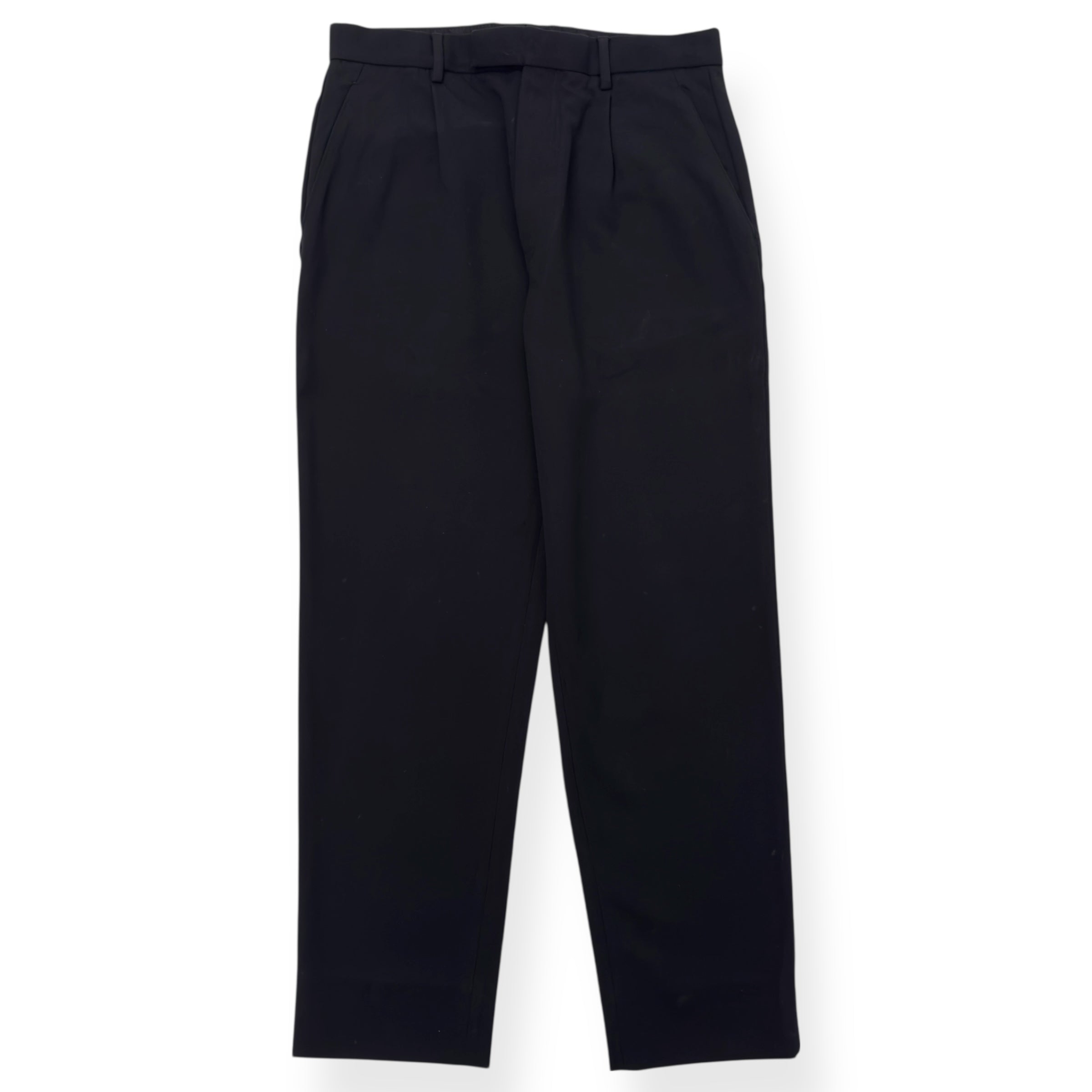 ZEGNA COTTON AND WOOL TROUSERS BLACK 48 / S