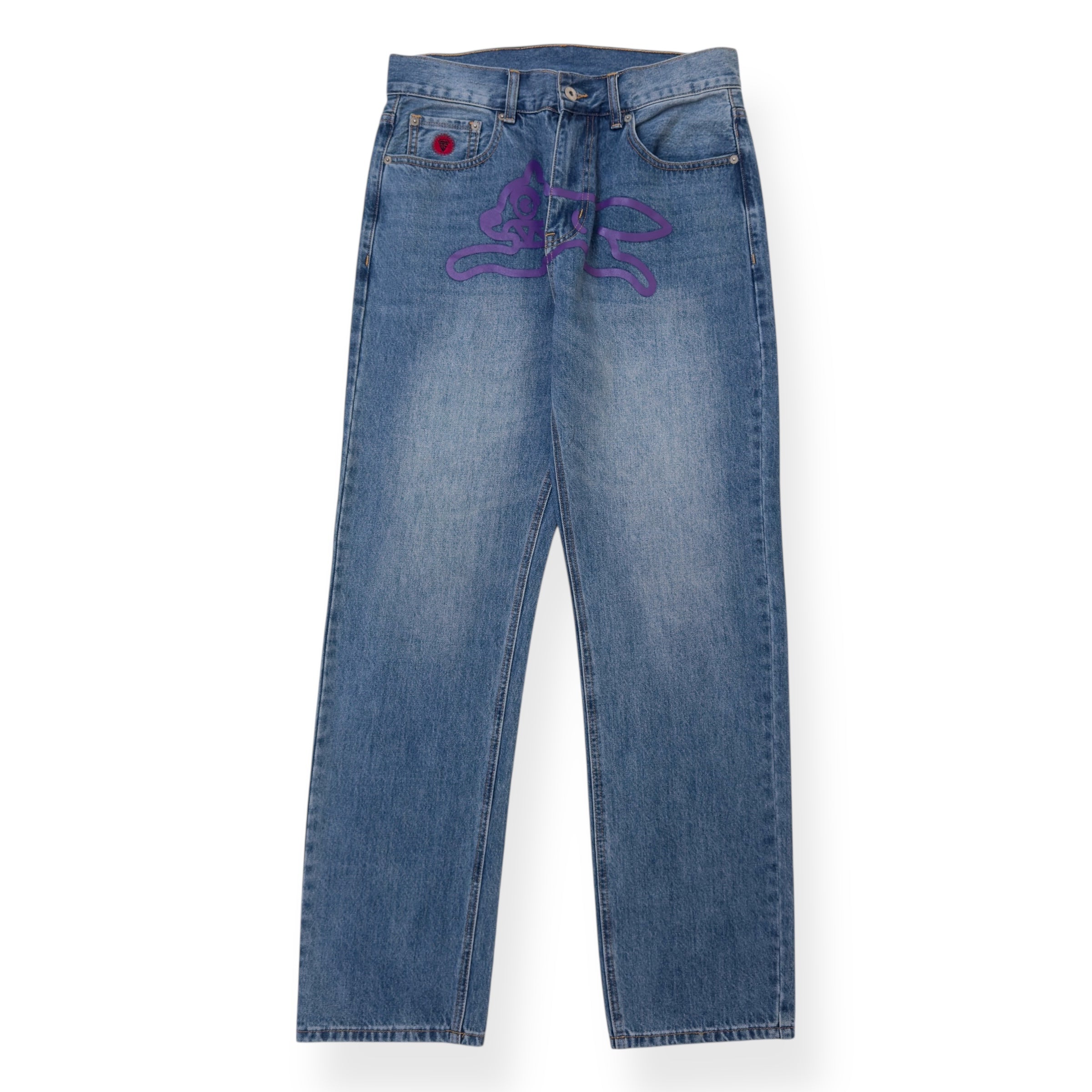 ICECREAM RUNNING DOG DENIM JEANS BLUE / PURPLE W32”