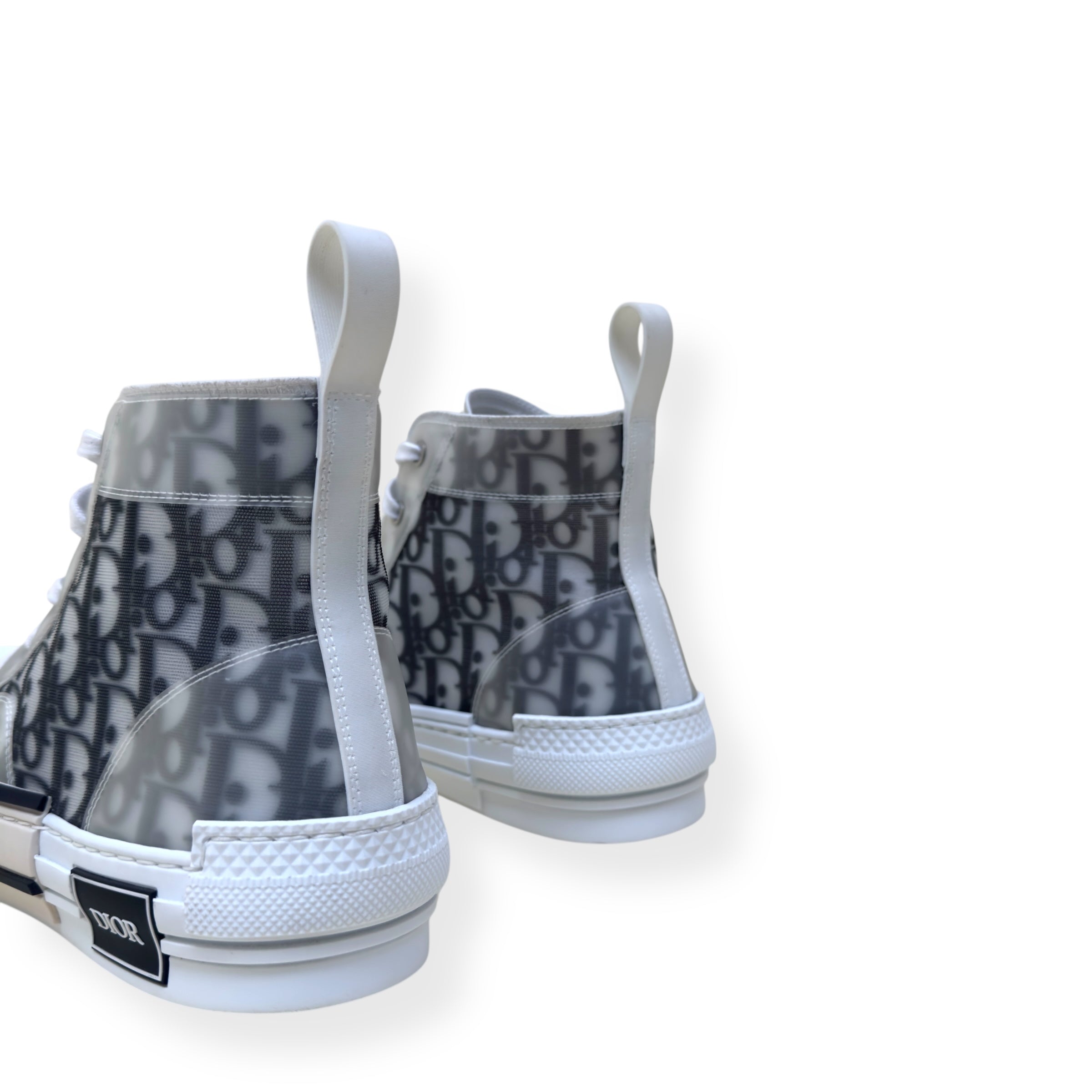 DIOR B23 OBLIQUE MONOGRAM HIGH-TOP SNEAKER BLACK / WHITE 43.5 / UK9.5