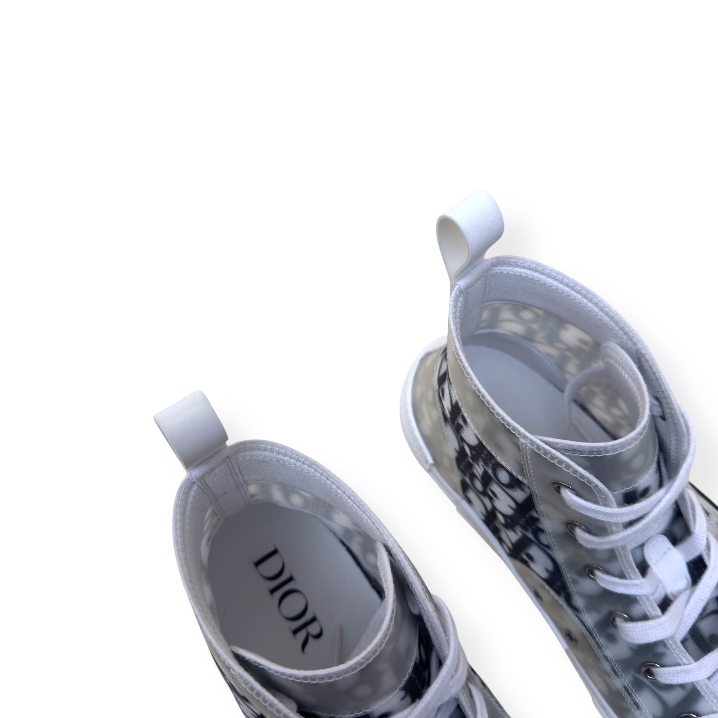 DIOR B23 OBLIQUE MONOGRAM HIGH-TOP SNEAKER BLACK / WHITE 43.5 / UK9.5