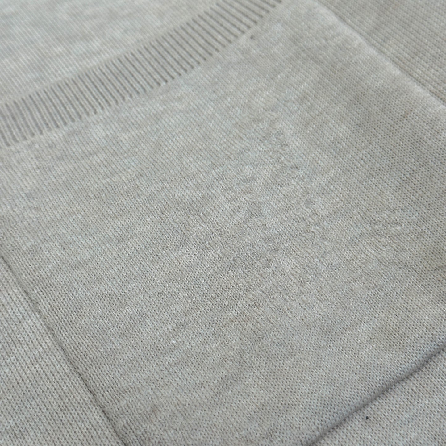 LOUIS VUITTON EMBOSSED LOGO SHORT-SLEEVE KNIT SHIRT CREAM XXL