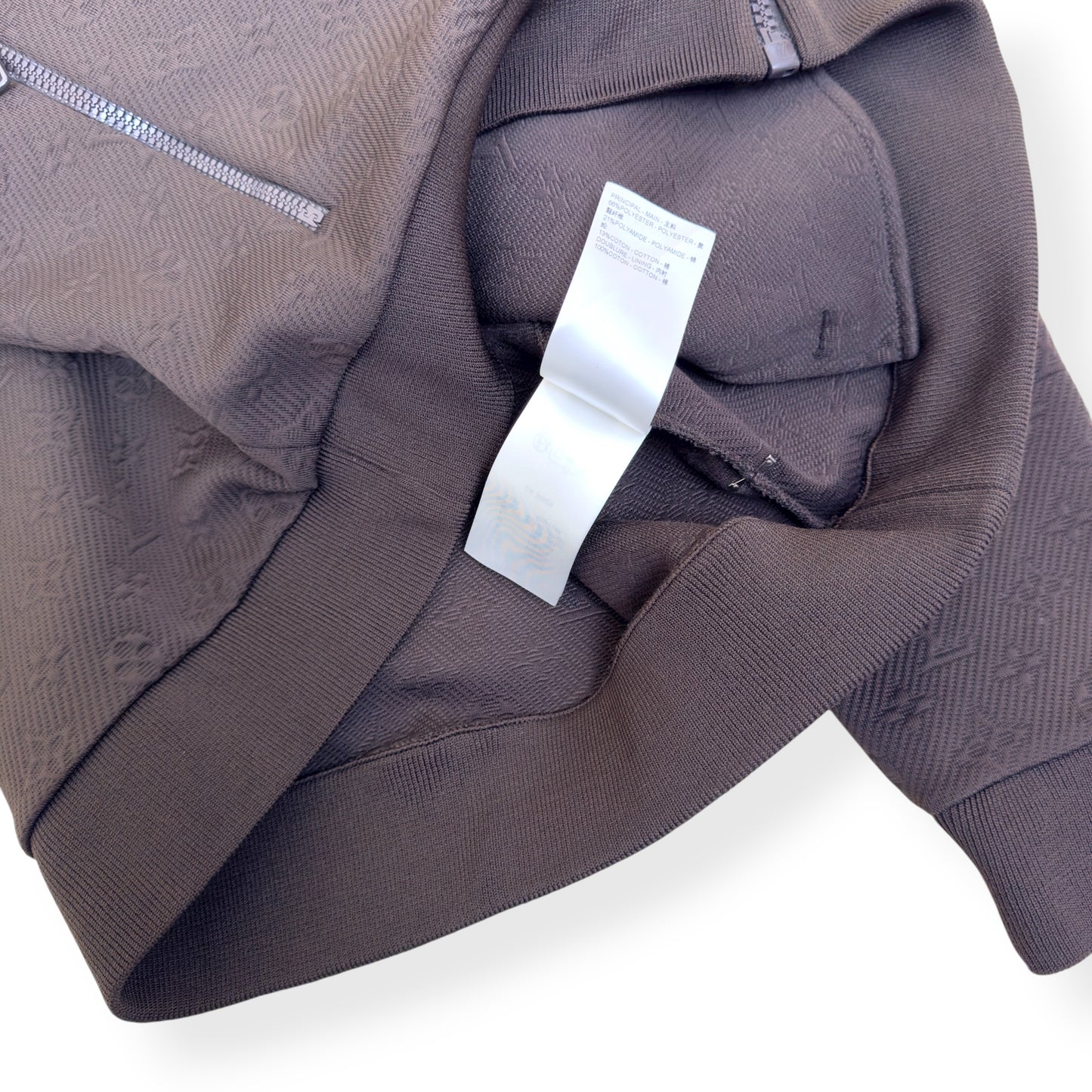 LOUIS VUITTON MONOGRAM FLEECE TRACKSUIT JACKET BROWN XXL