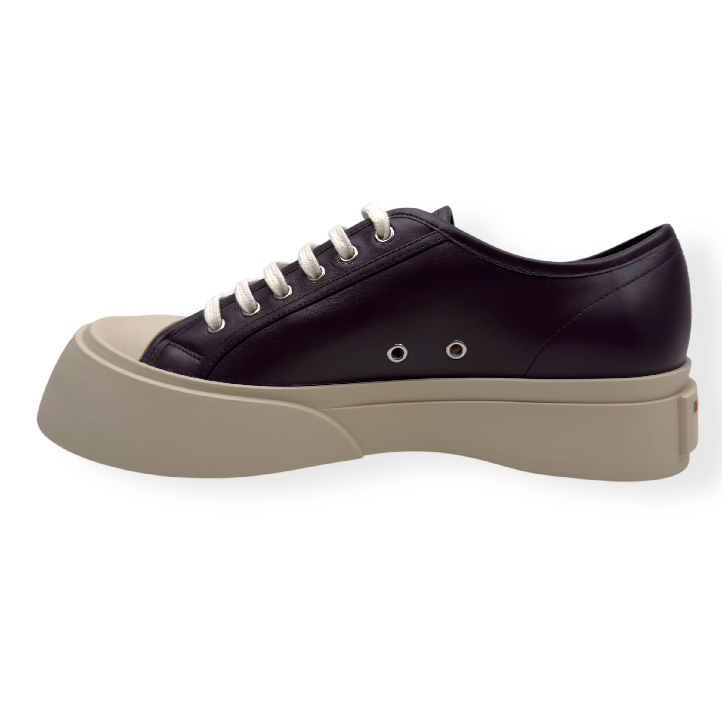 MARNI PABLO CALF LEATHER SNEAKER BROWN 45 / UK11