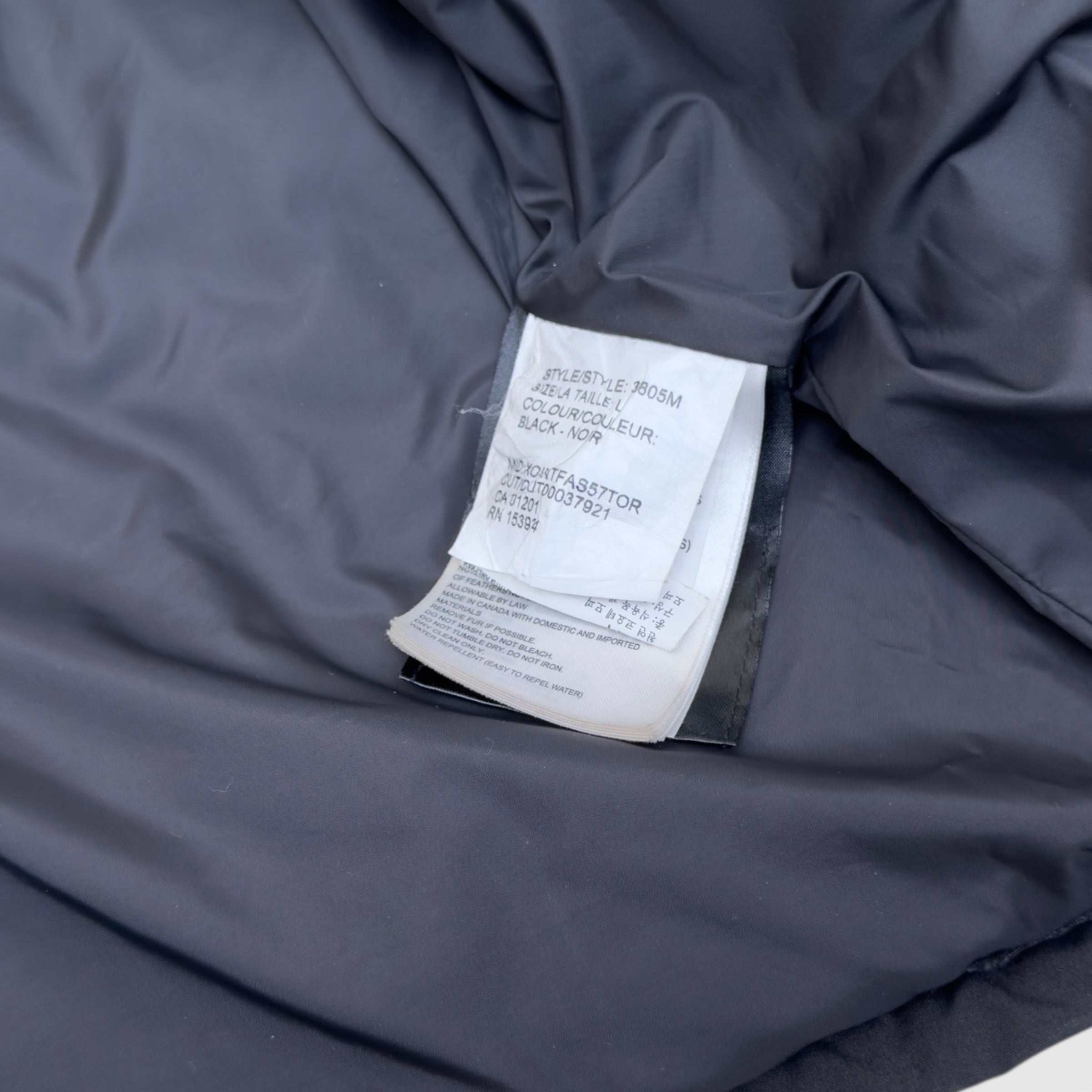 CANADA GOOSE CARSON PARKA JACKET BLACK L