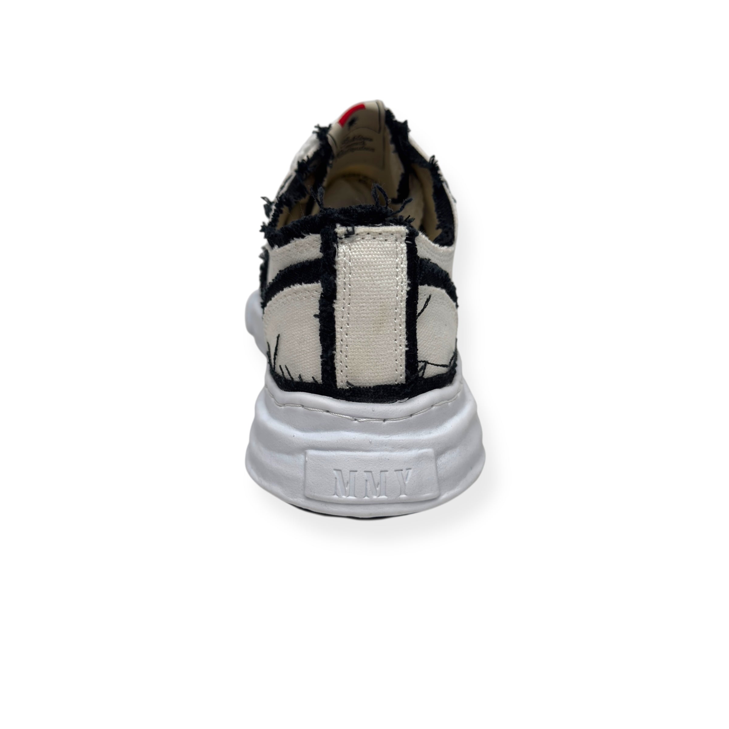 MAISON MIHARA YASUHIRO PETERSON OG DISTRESSED CANVAS SNEAKER WHITE / BLACK UK6