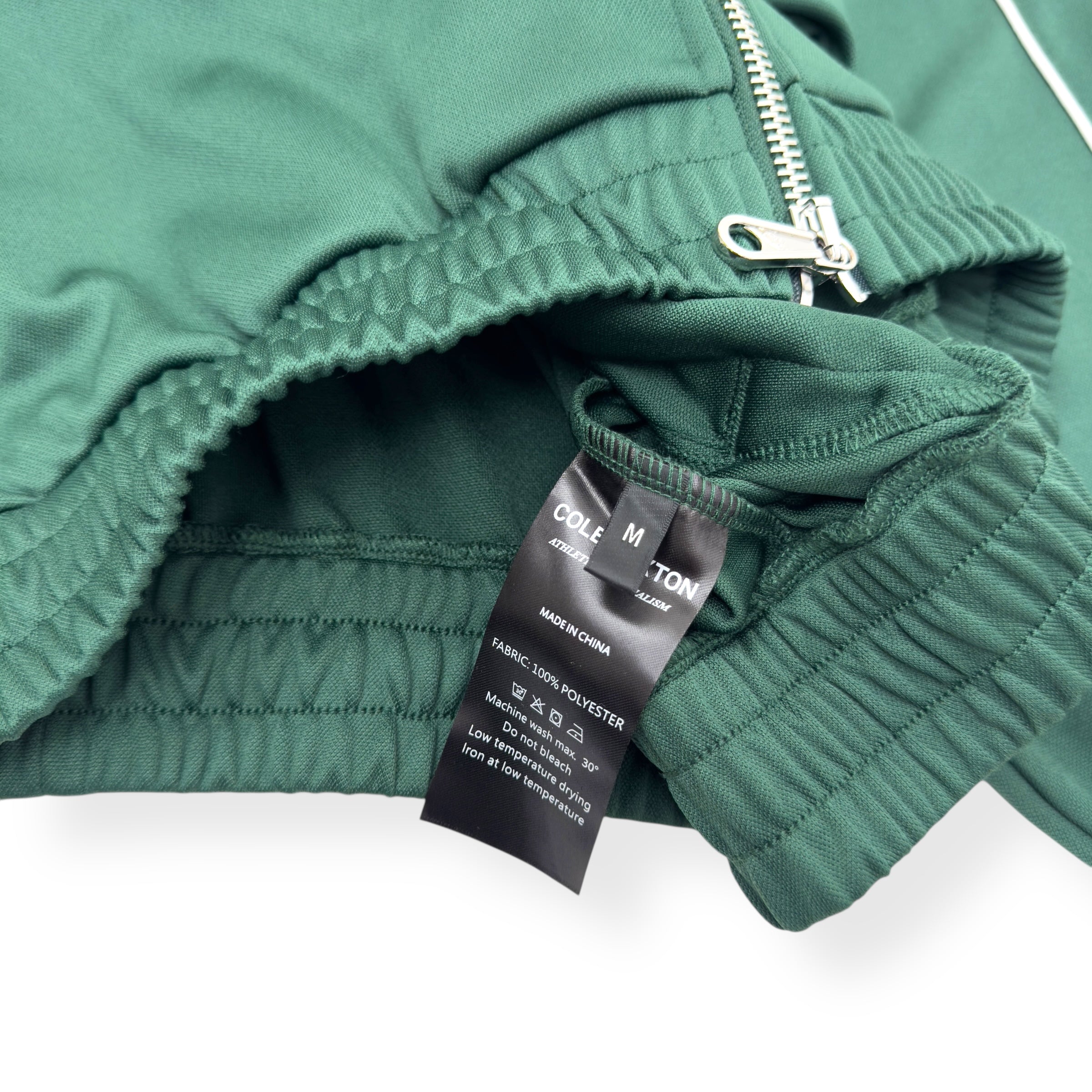 COLE BUXTON PIN STRIPE TRACK JACKET GREEN M