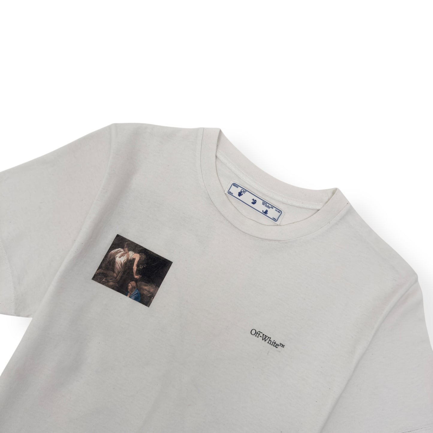 OFF-WHITE CARAVAGGIO ANGEL COTTON T-SHIRT WHITE M
