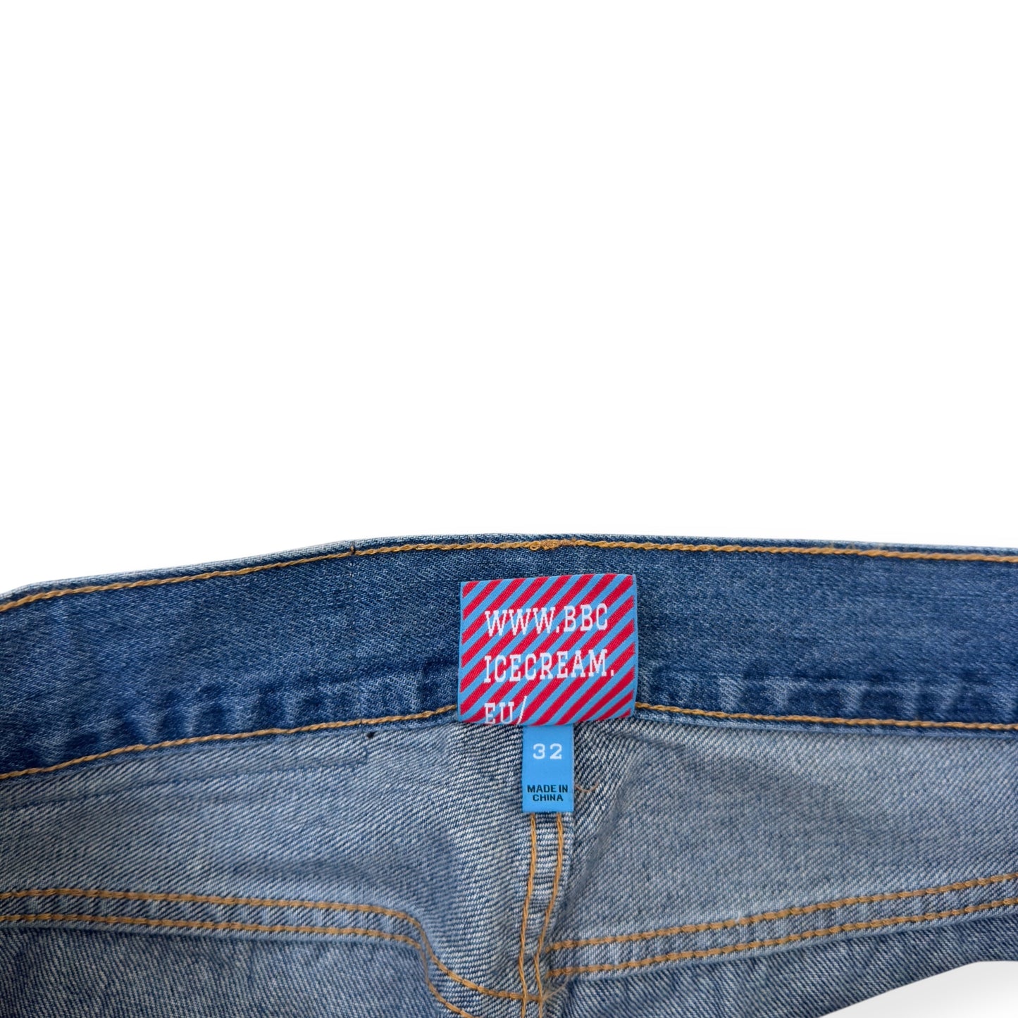 ICECREAM RUNNING DOG DENIM JEANS BLUE / PURPLE W32”