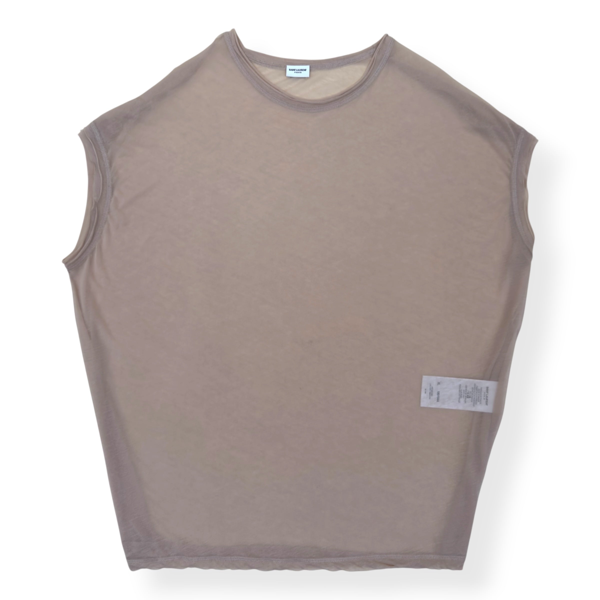 SAINT LAURENT COTTON VEST BEIGE XL