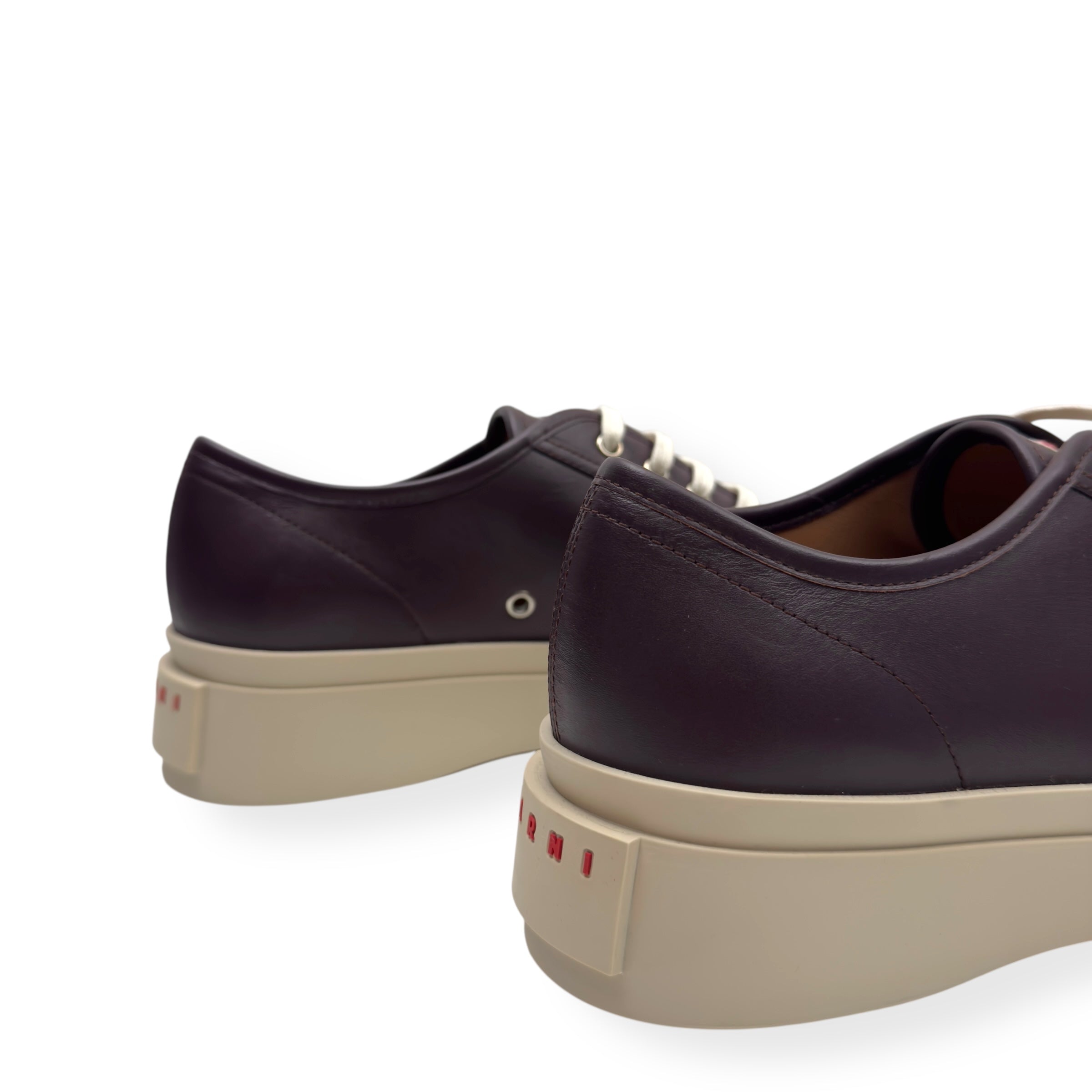 MARNI PABLO CALF LEATHER SNEAKER BROWN 45 / UK11