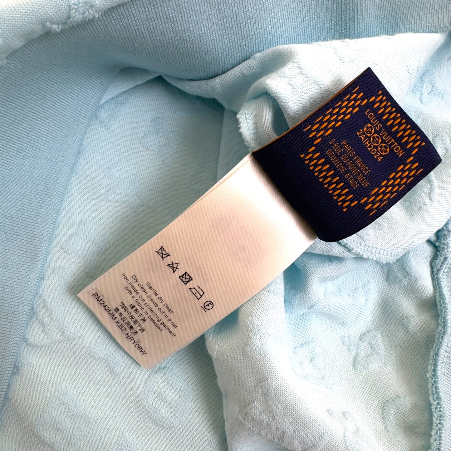 LOUIS VUITTON TYLER THE CREATOR MONOGRAM POLO SHIRT BABY BLUE XXL