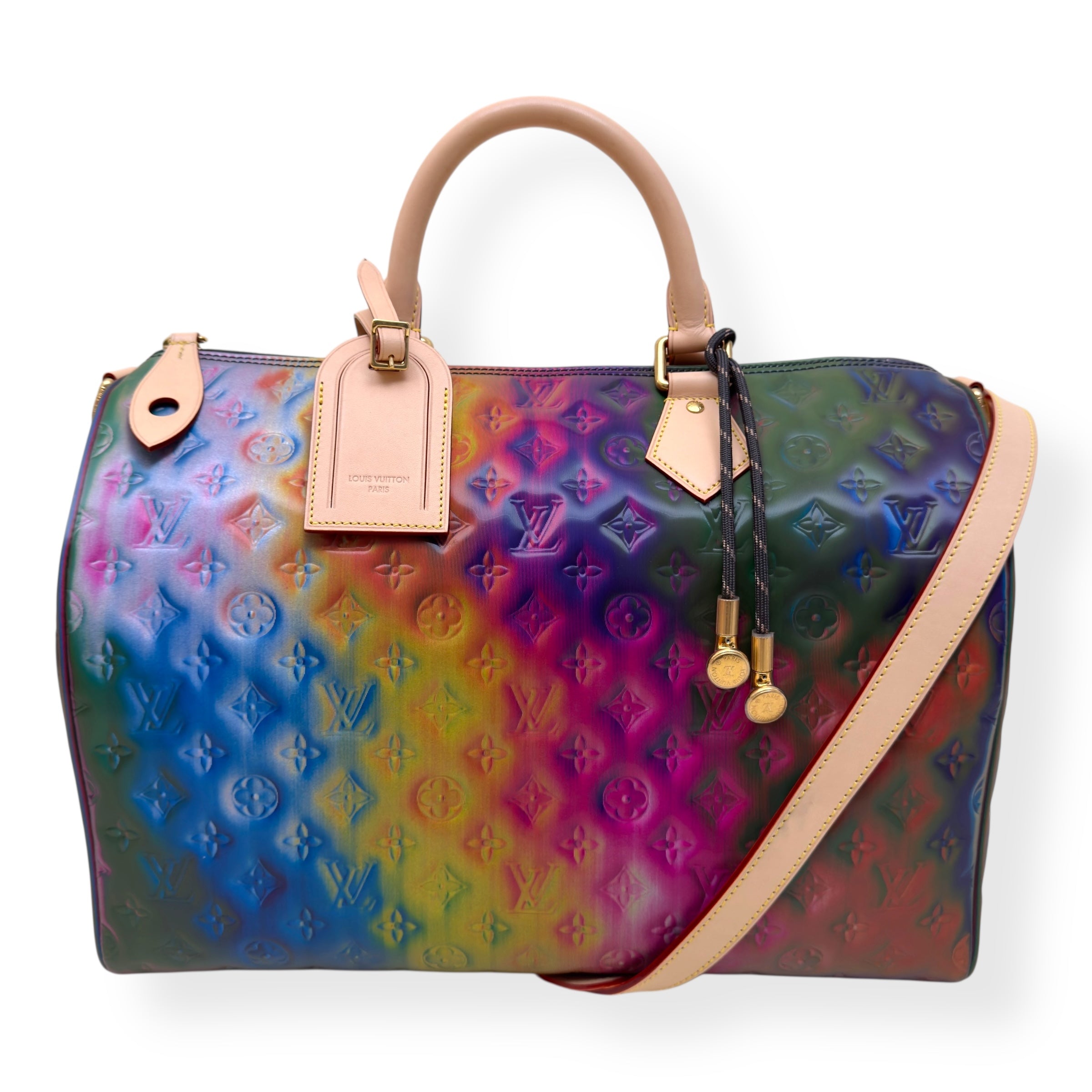 LOUIS VUITTON SPEEDY BANDOULIÈRE VINYL MONOGRAM BAG MULTICOLOURED 40