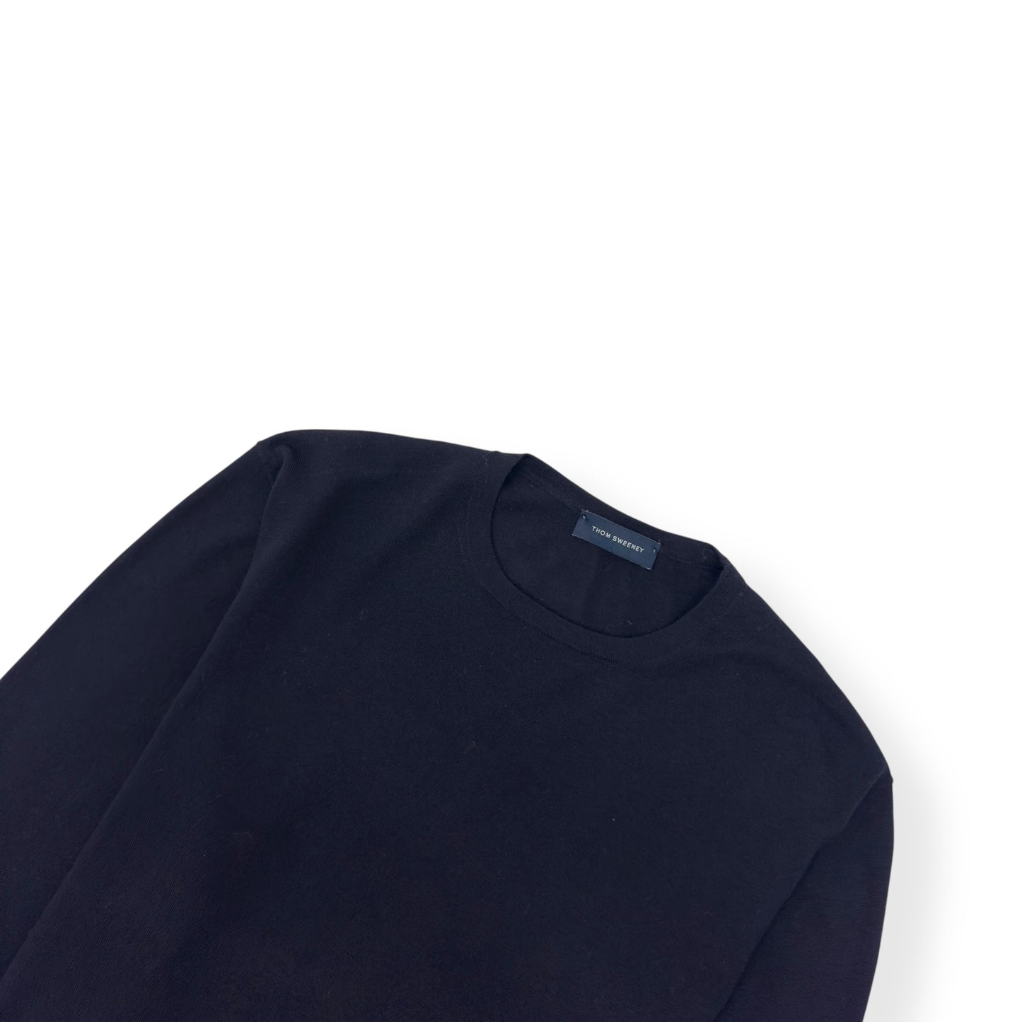 THOM SWEENEY MERINO WOOL SWEATER BLACK 52 / L