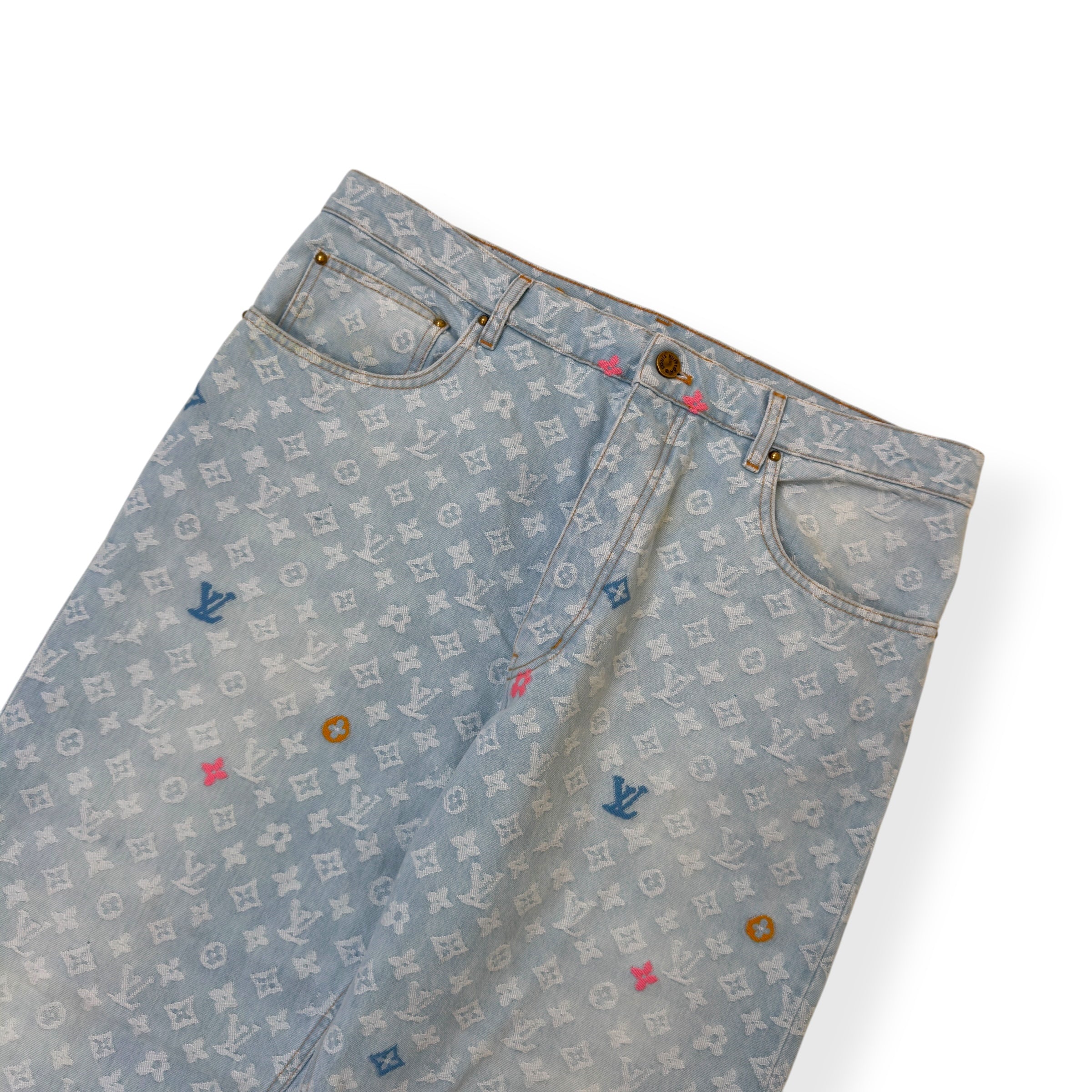 LOUIS VUITTON X TYLER THE CREATOR DENIM JEANS INDIGO W34”