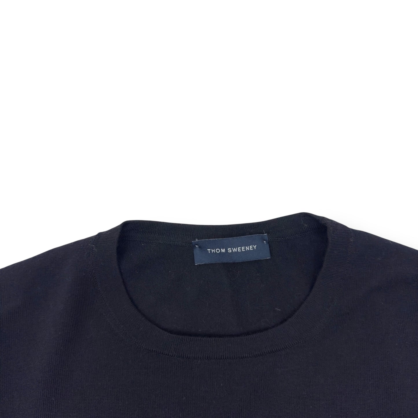 THOM SWEENEY MERINO WOOL SWEATER BLACK 52 / L