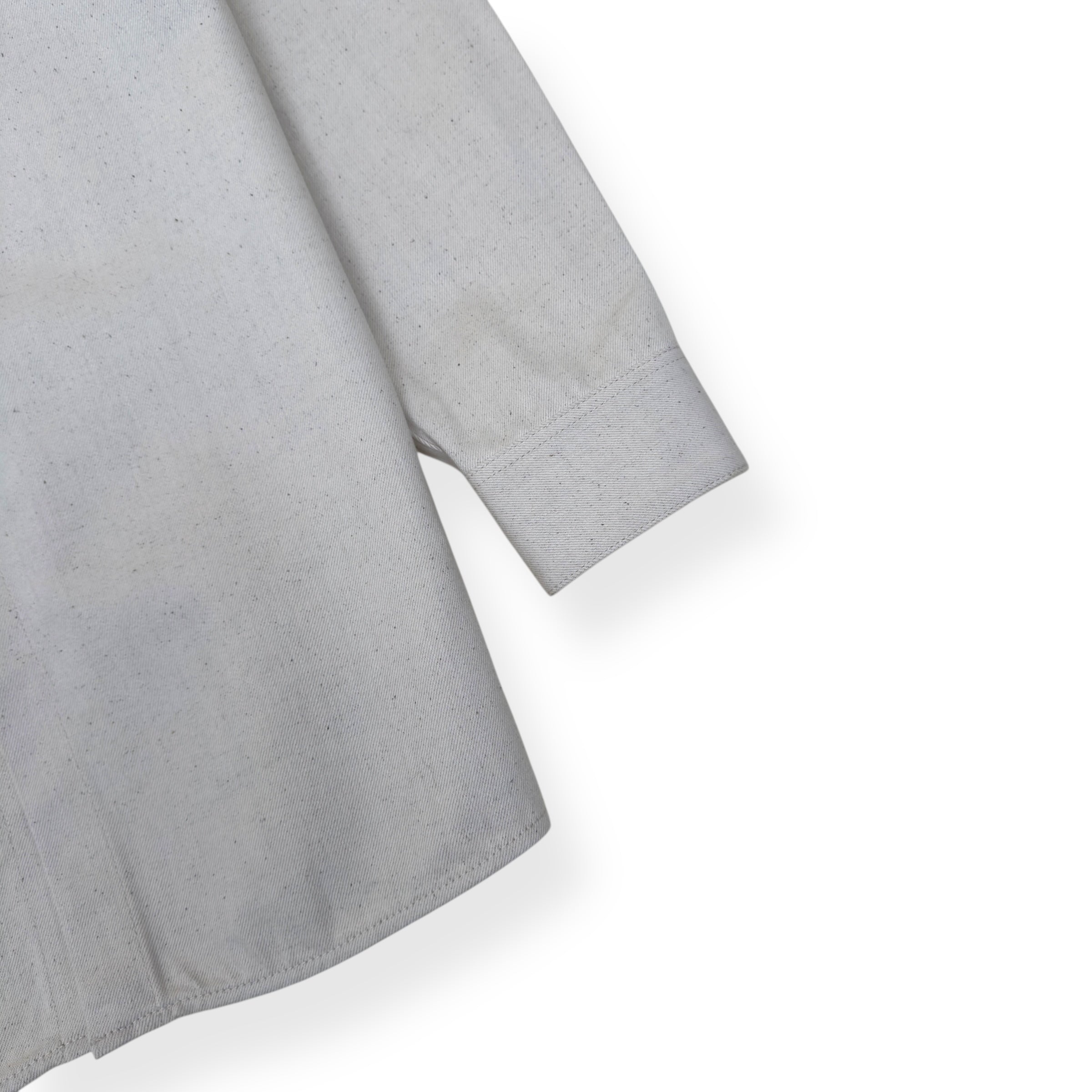 JIL SANDER LOGO-PATCH DENIM SHIRT NATURAL L