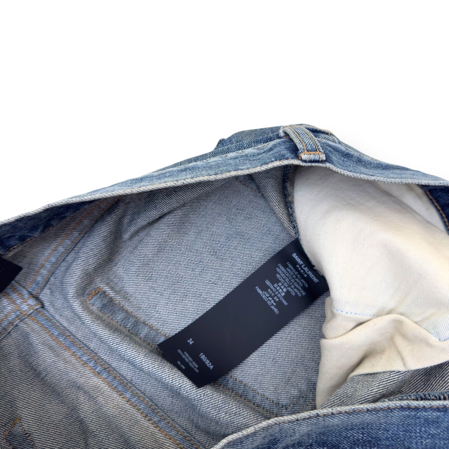 SAINT LAURENT SLIM-FIT DENIM JEANS BLUE W34”