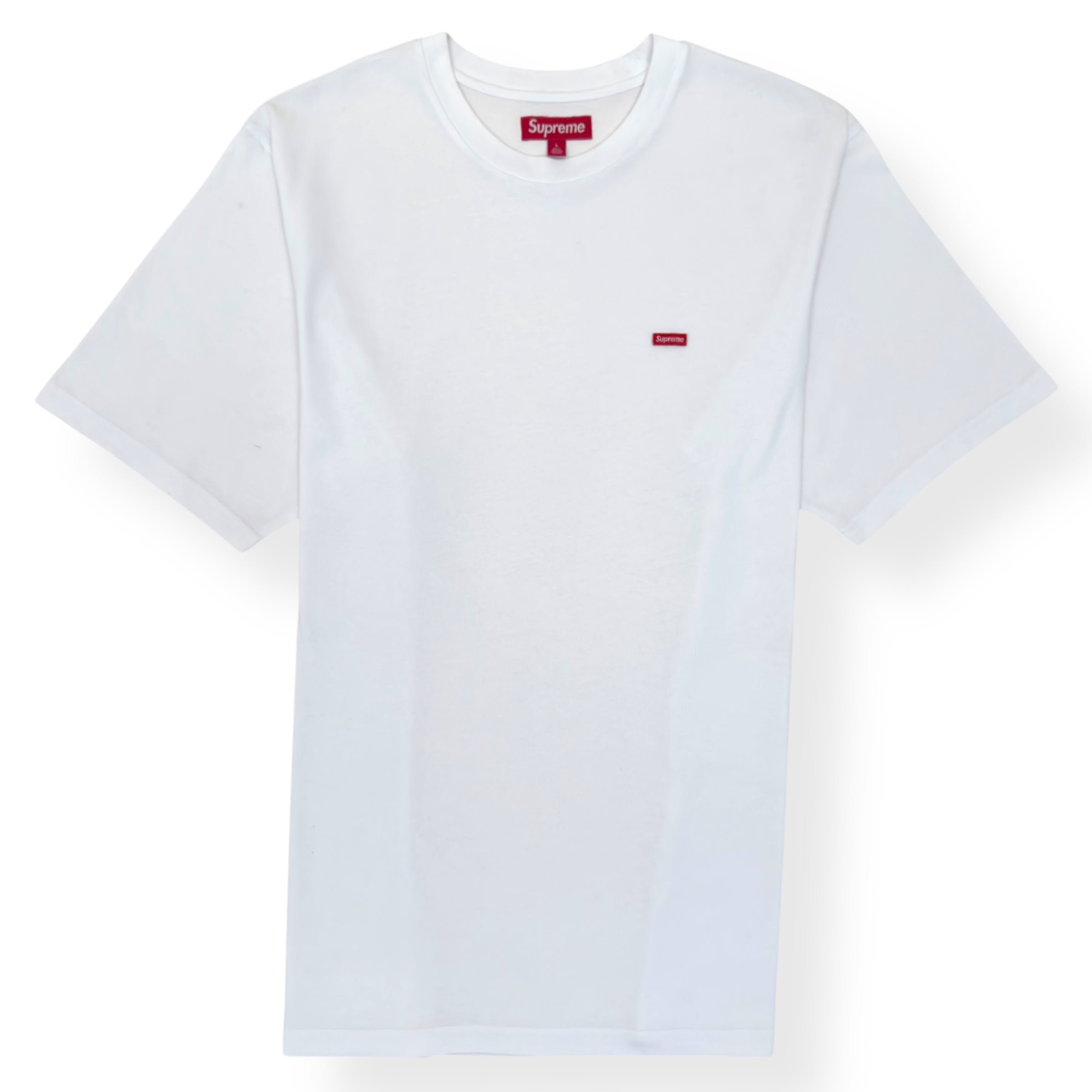 SUPREME SMALL BOX LOGO COTTON T-SHIRT WHITE / RED L