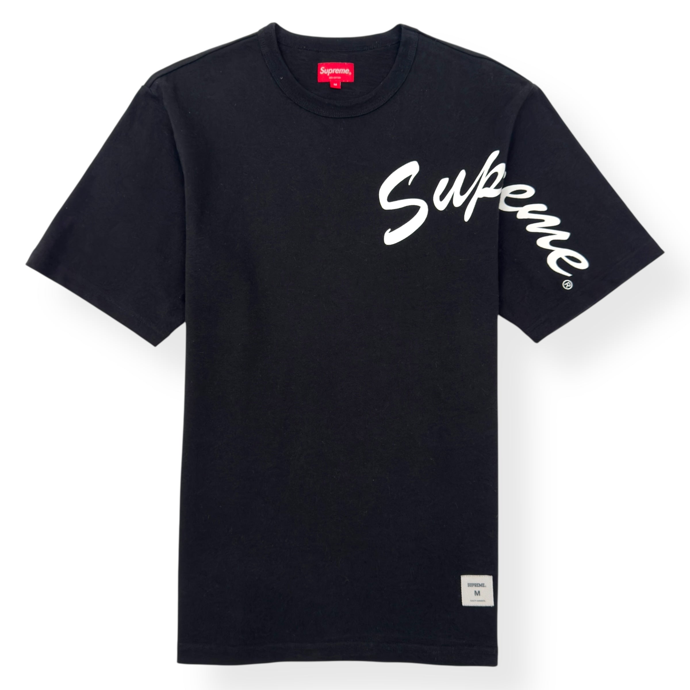 SUPREME SHOULDER ARC LOGO T-SHIRT BLACK / WHITE M