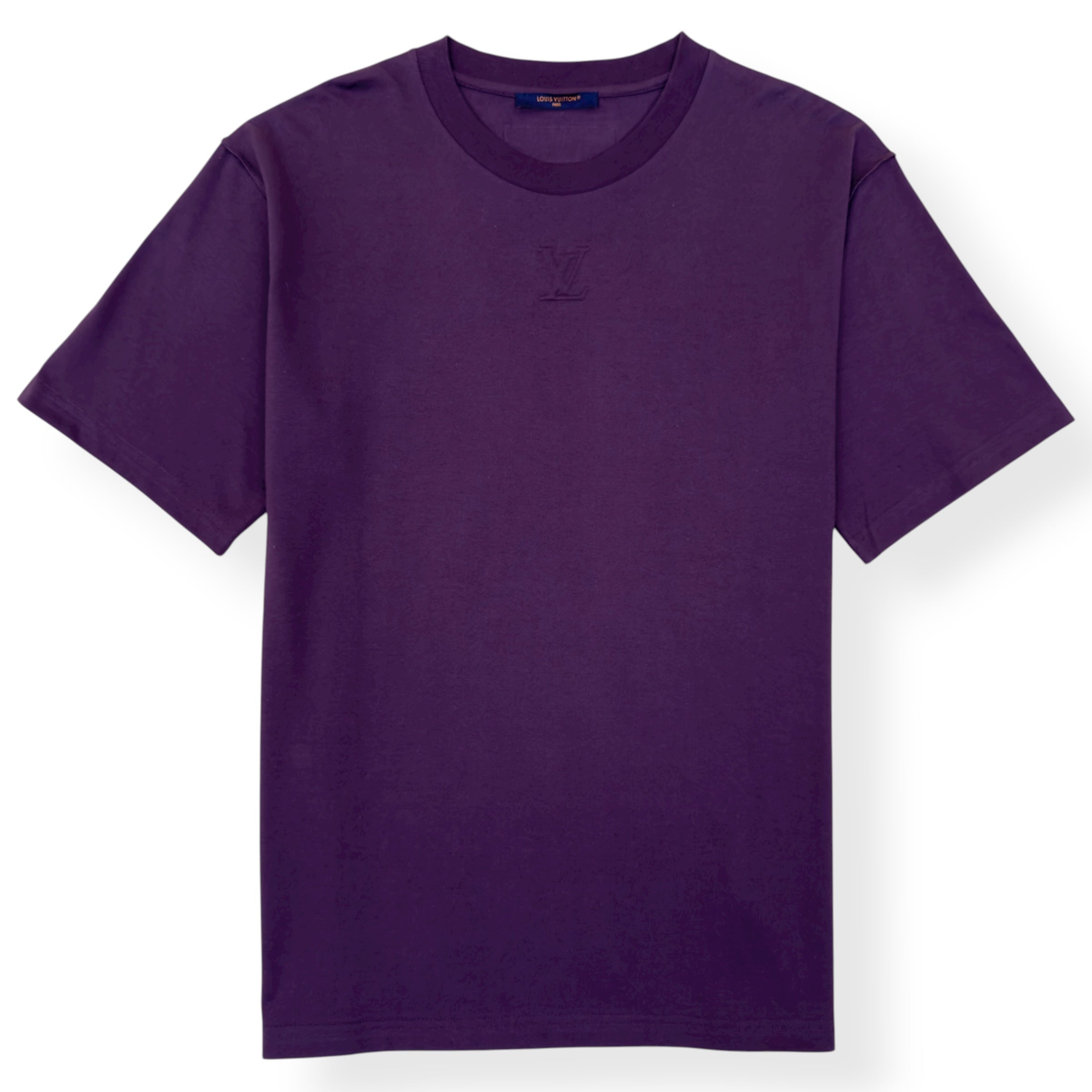 LOUIS VUITTON EMBOSSED LV T-SHIRT BURGUNDY XXL