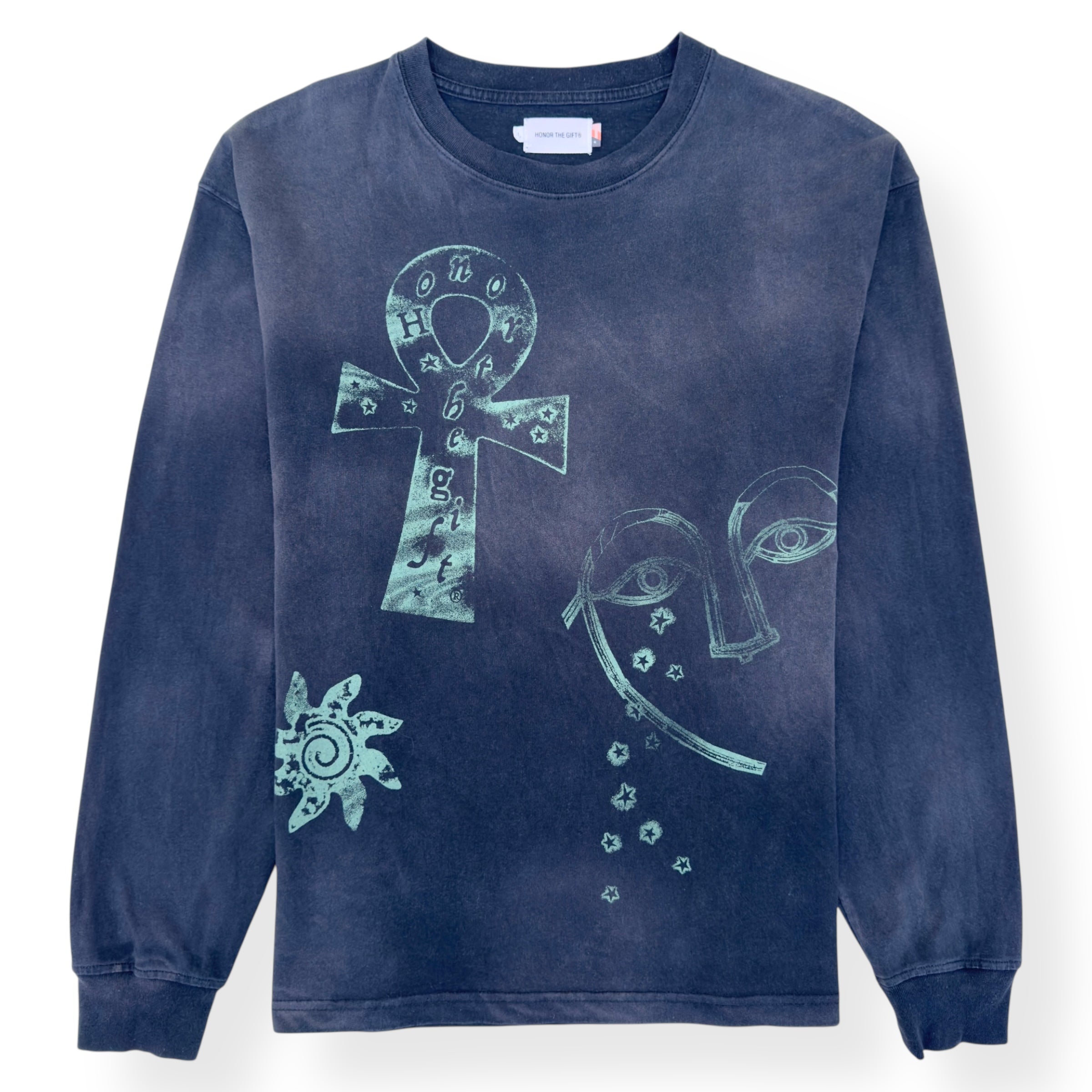 HONOR THE GIFT GRAPHIC LONG SLEEVE T-SHIRT FADED BLACK L