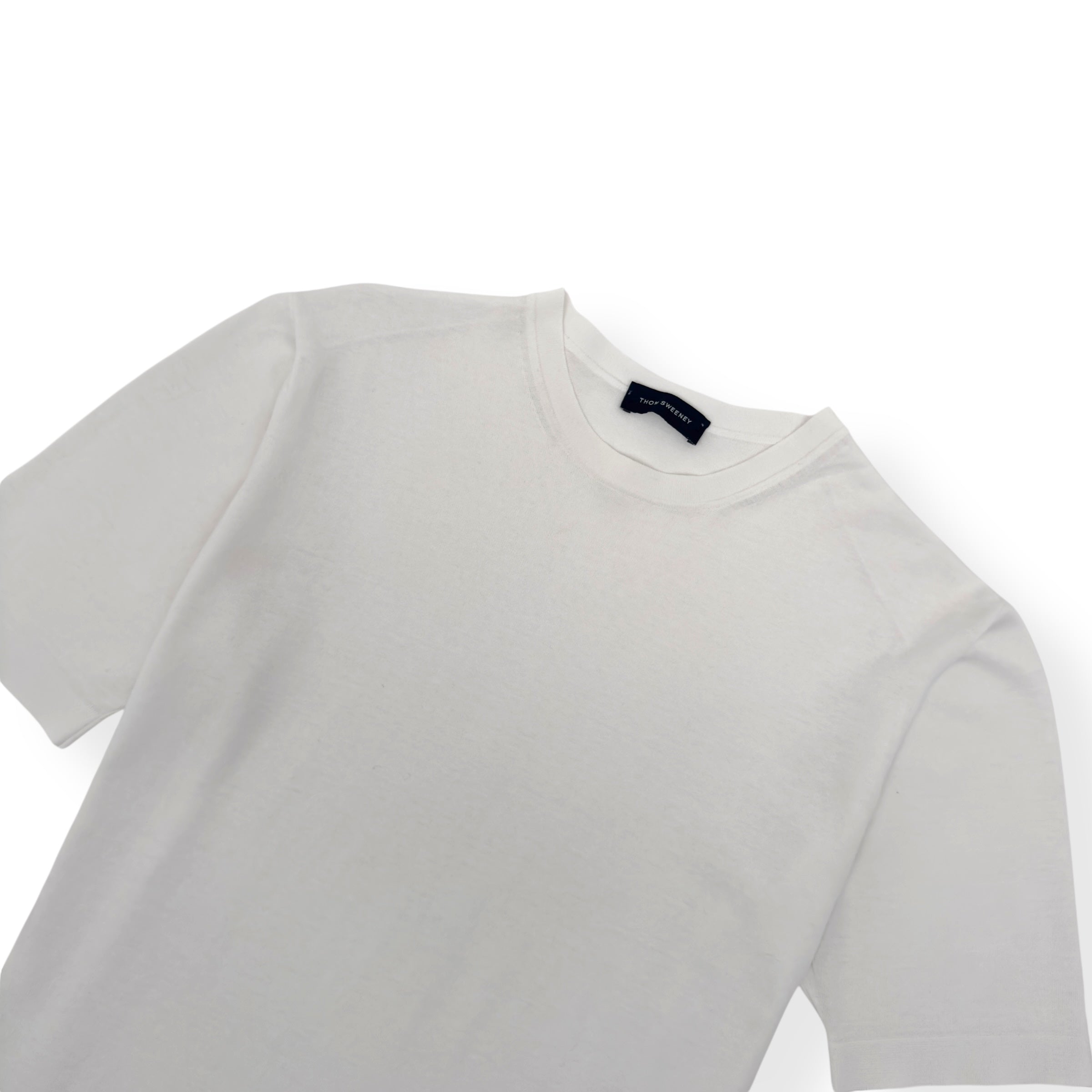 THOM SWEENEY COTTON T-SHIRT WHITE L