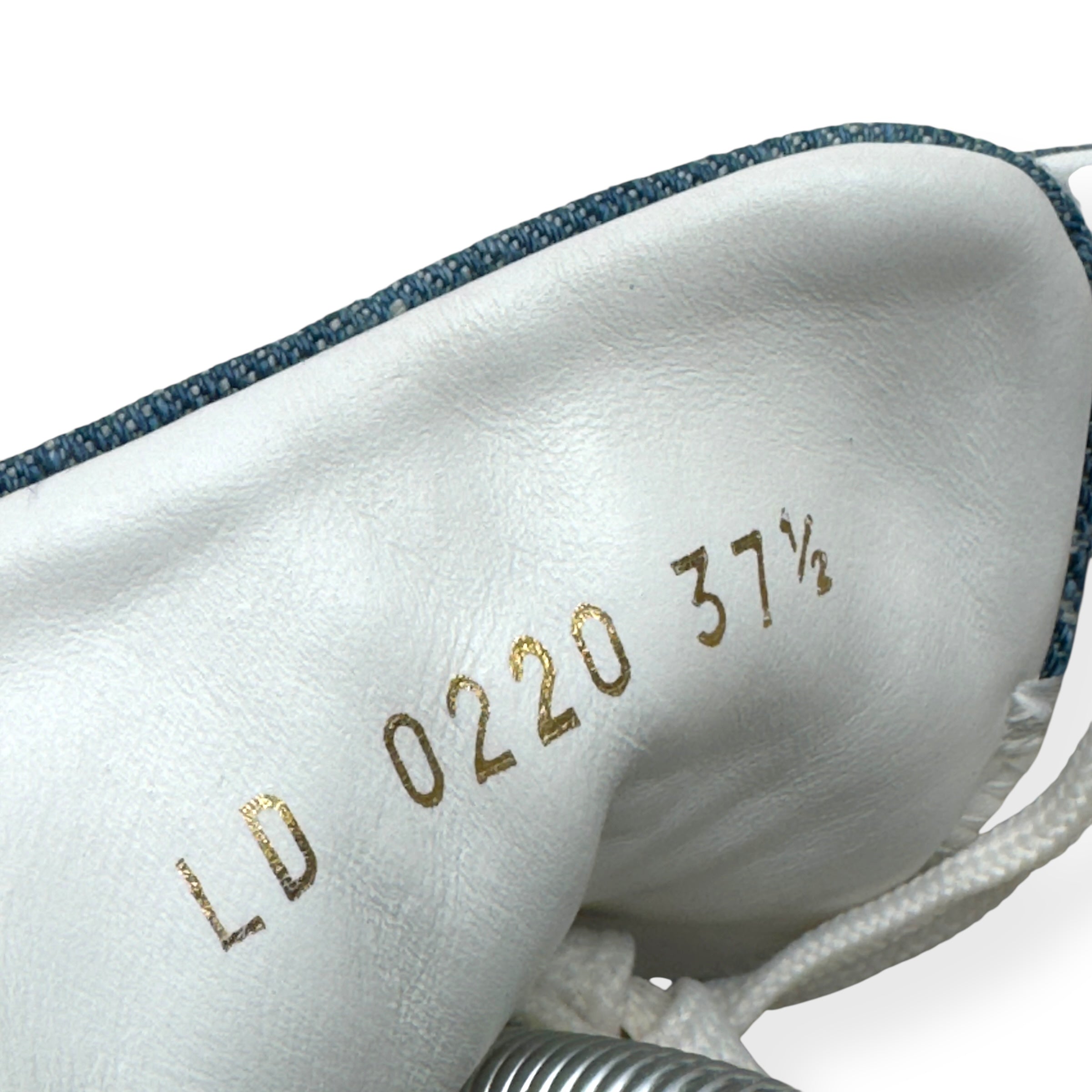 LOUIS VUITTON LV STELLAR HIGH TOP DENIM MONOGRAM SNEAKER BLUE / WHITE 37.5 / UK4.5