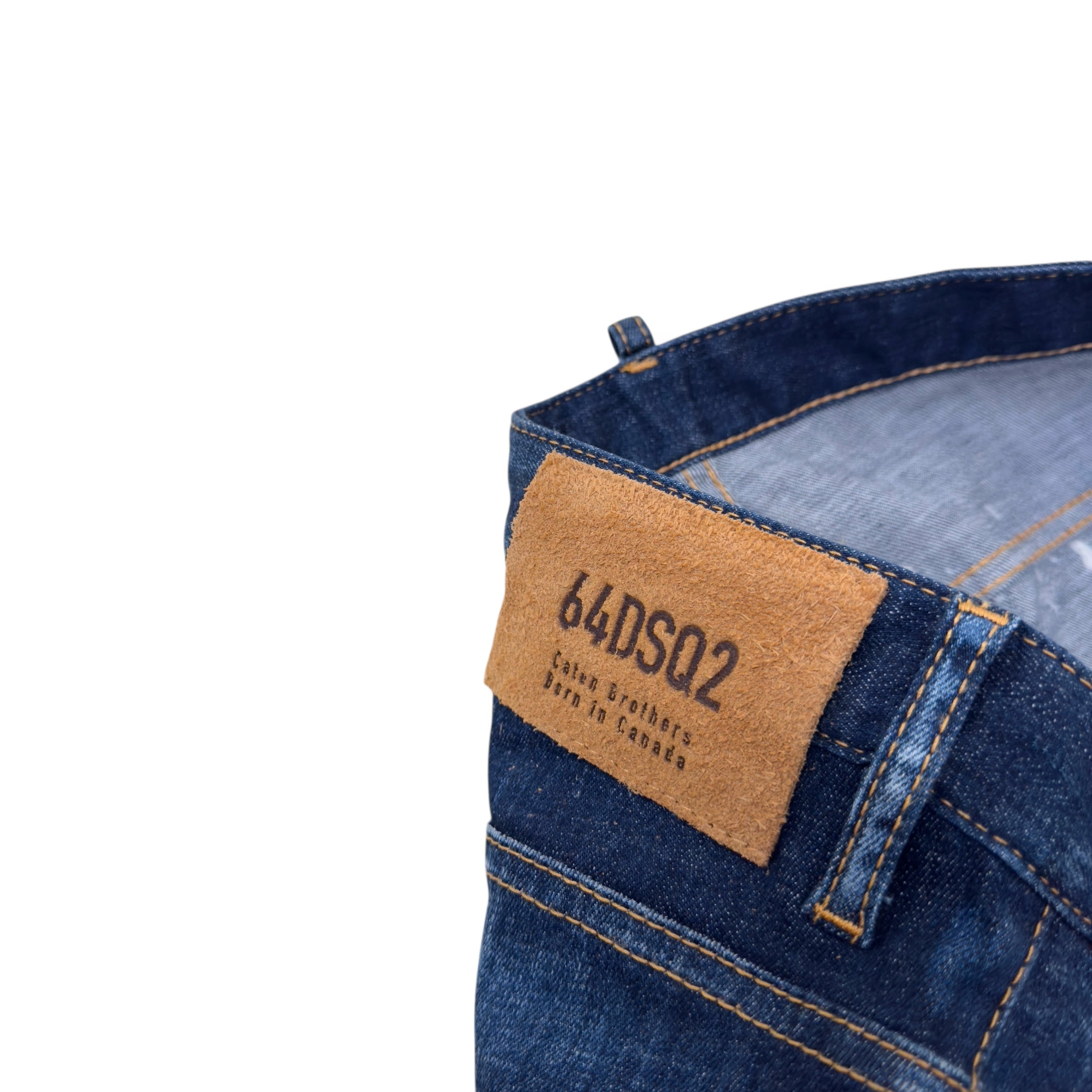 DSQUARED2 PAINT SPLATTER DISTRESSED SLIM DENIM JEANS 50 / L