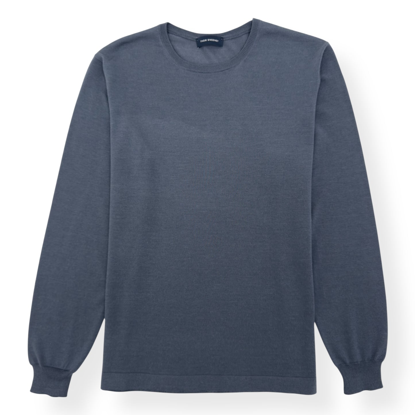 THOM SWEENEY MERINO WOOL SWEATER SLATE BLUE L