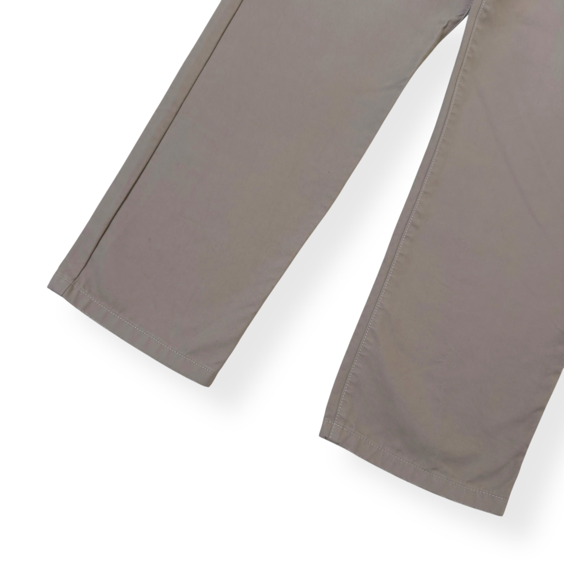 PALM ANGELS SEASONAL LOGO CHINO TROUSERS BEIGE / BLACK L
