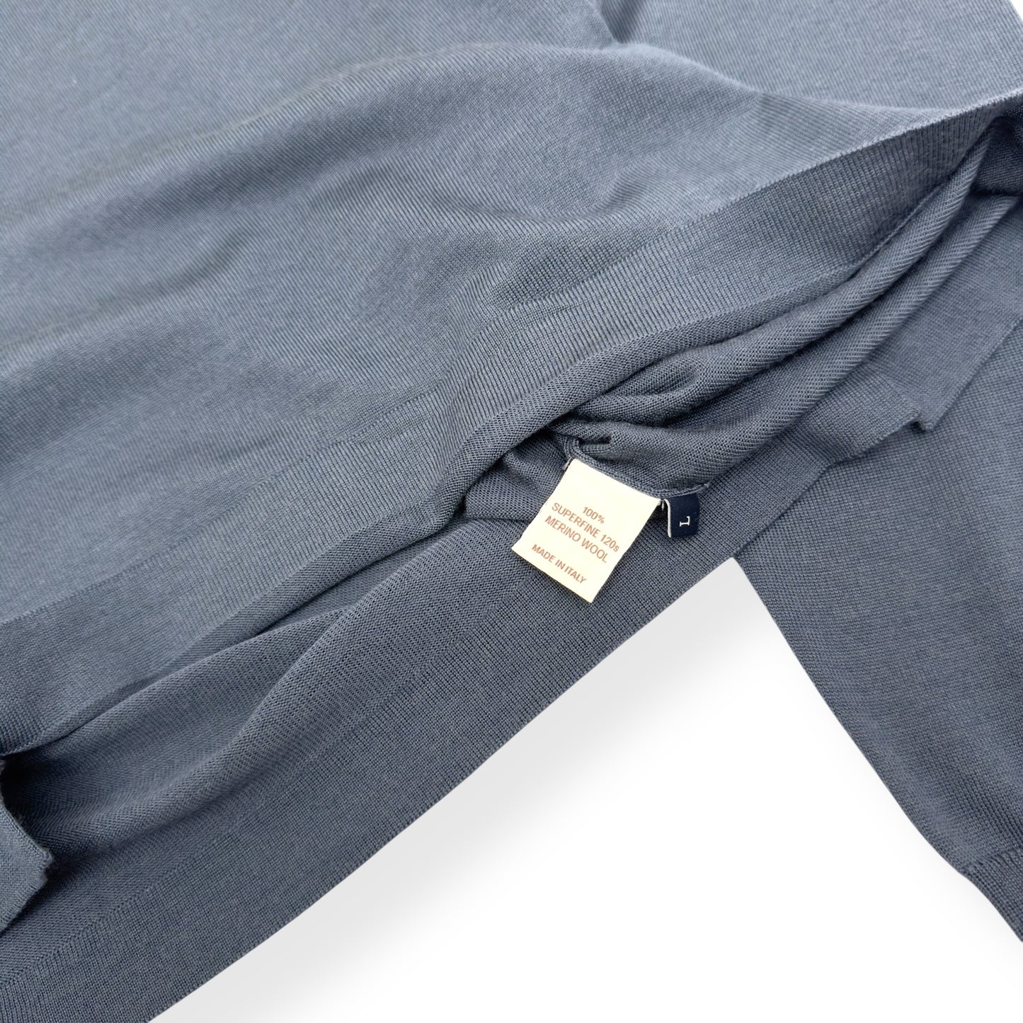 THOM SWEENEY MERINO WOOL SWEATER SLATE BLUE L
