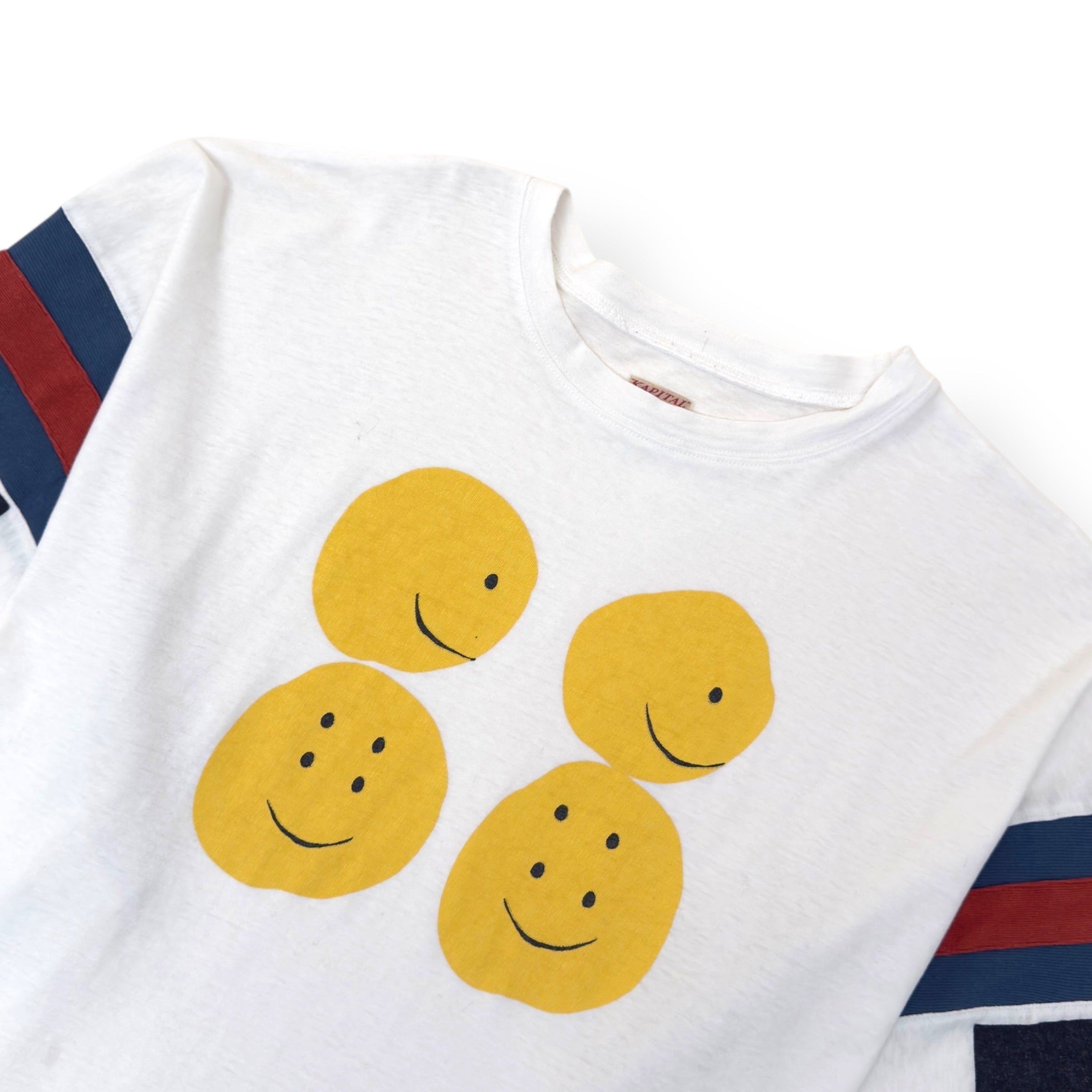 KAPITAL RAINBOWY 55 FOOTBALL HUGE T-SHIRT WHITE 3 / M