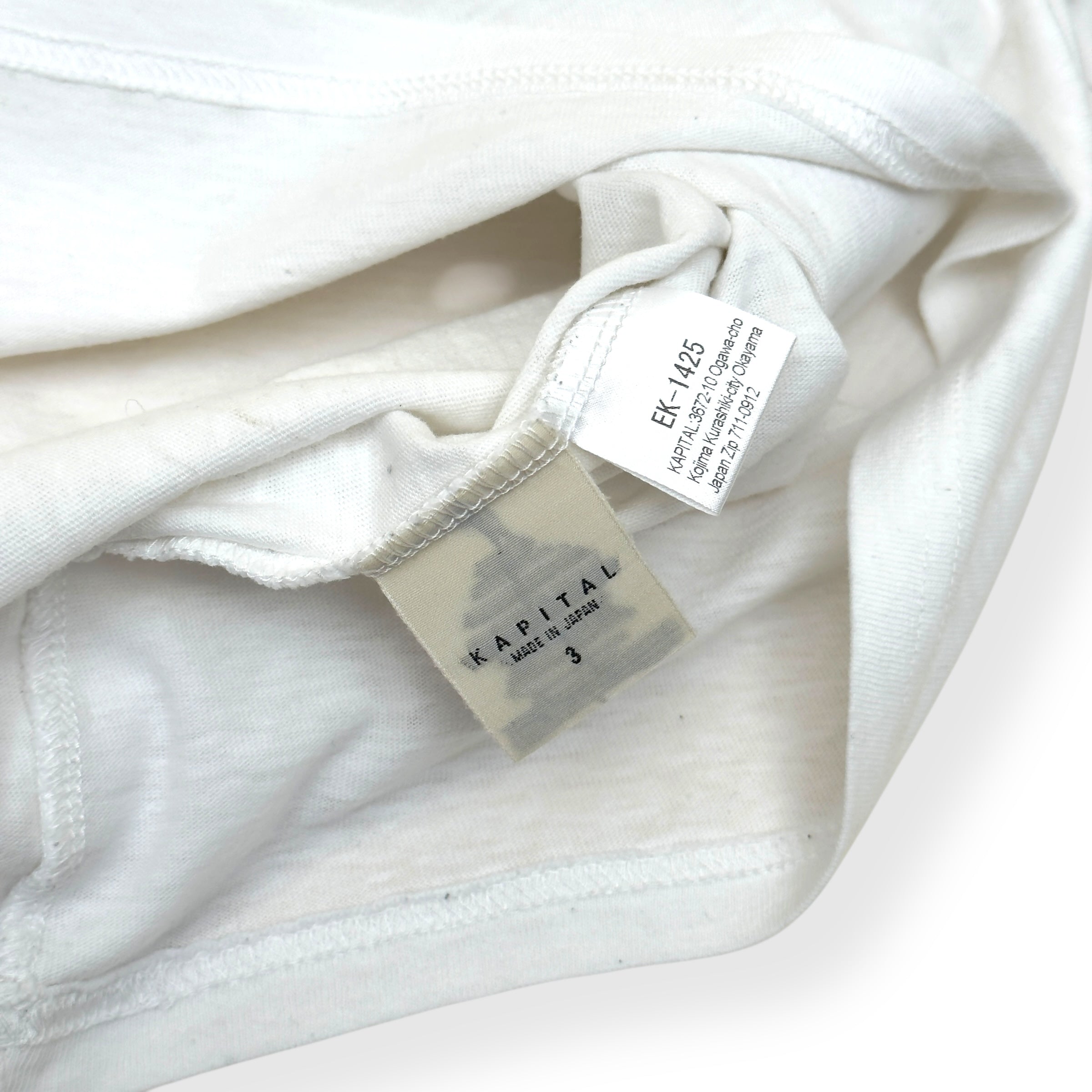 KAPITAL RAINBOWY 55 FOOTBALL HUGE T-SHIRT WHITE 3 / M