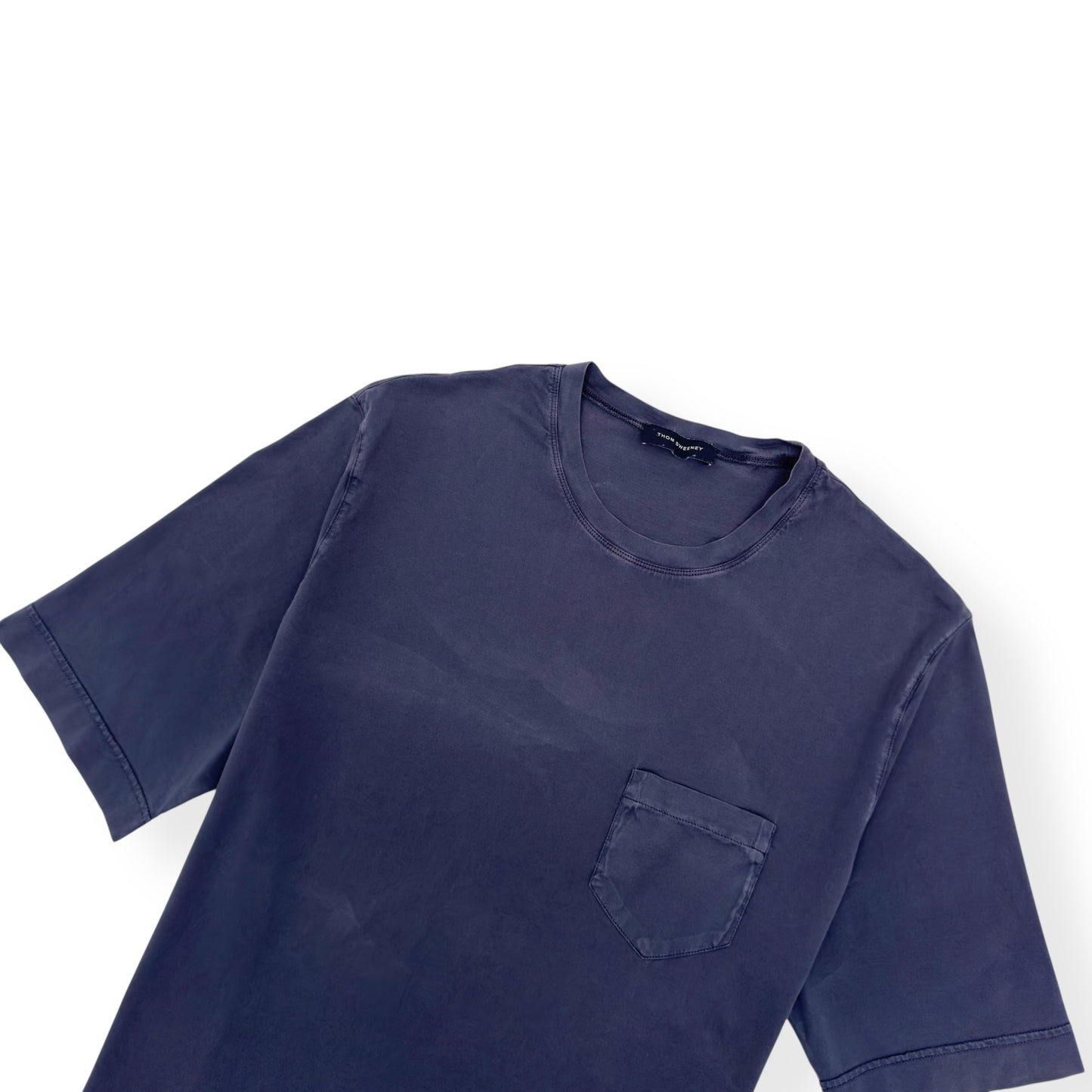 THOM SWEENEY POCKET T-SHIRT BLUE L